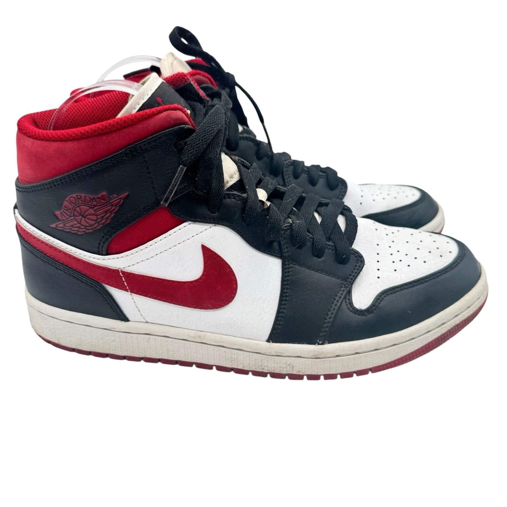 Jordan Brand Air Jordan 1 Mid Black Gym Red Size 8.5 Men’s Shoe Leather 2020 Jordan Sneaker Athletic Mens Repaired Top Lace Up Small Repair Size US 9 / EU 42 - 3 Thumbnail