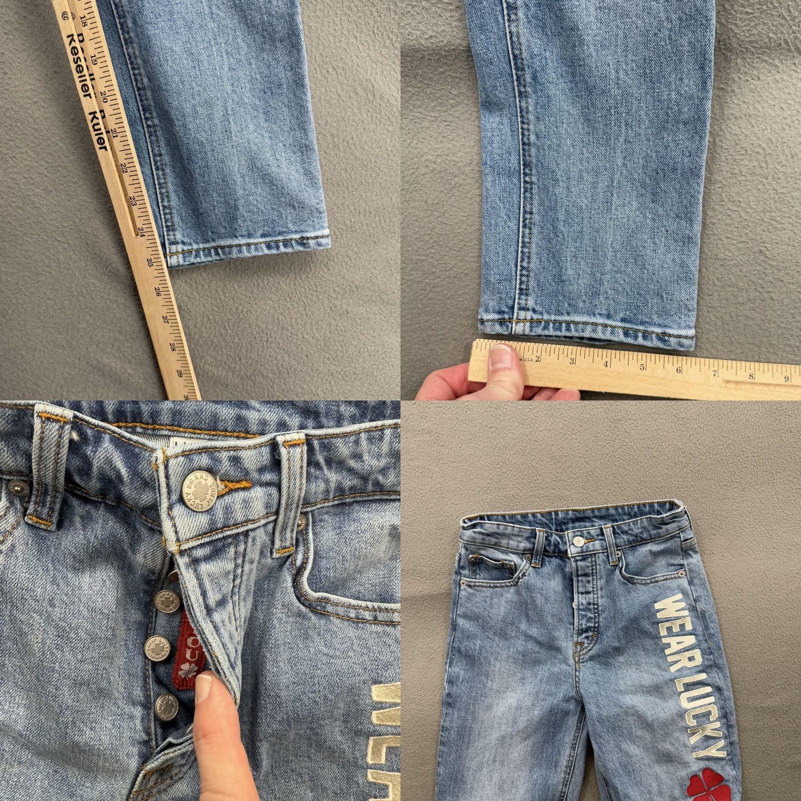 Lucky Brand Lucky Brand Bridgette Straight Jeans Womens 27 Blue High Rise Wear Lucky Graphic Jeans Mens? Size 27" / US 4 / IT 40 - 8 Thumbnail