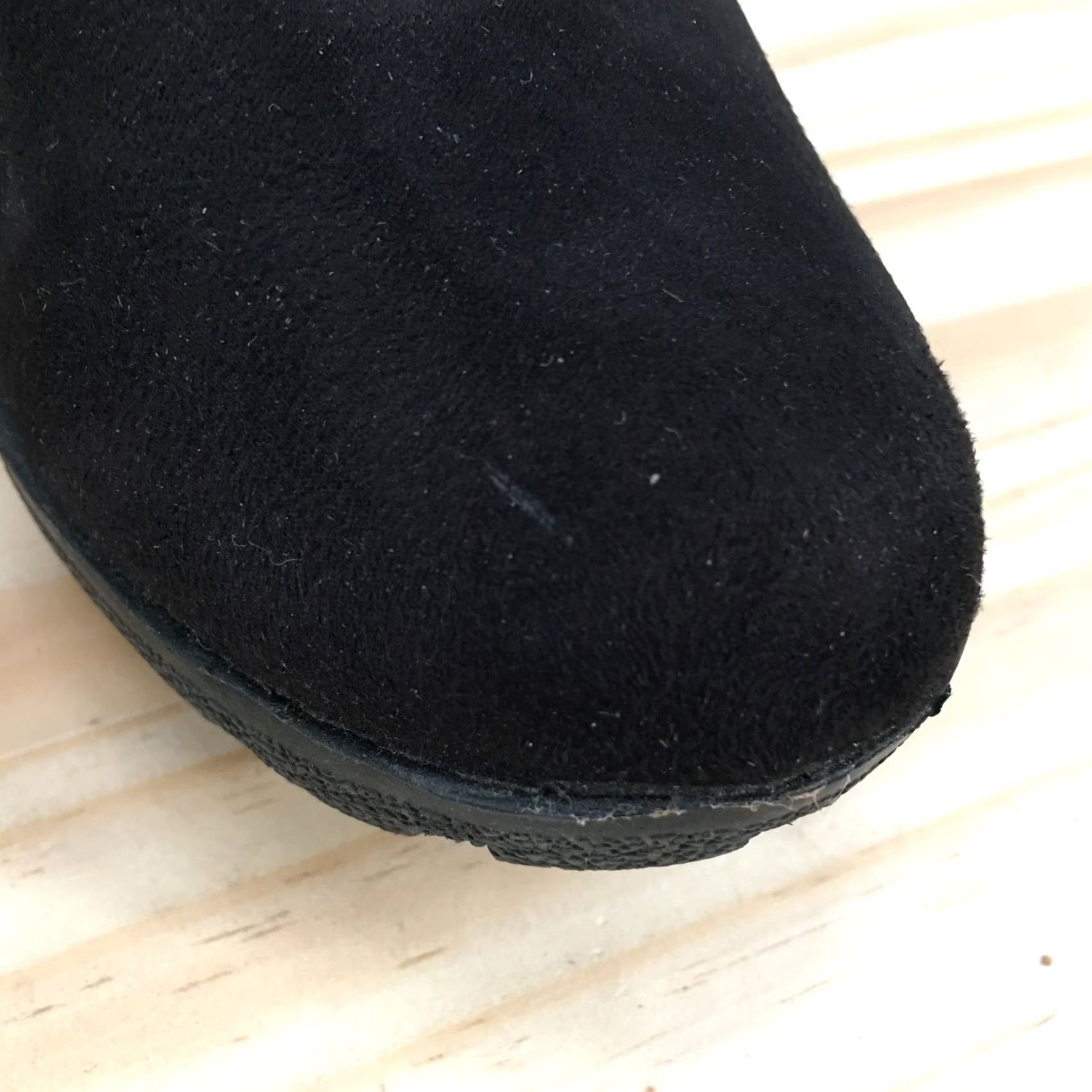 Vintage White Mountain Boots Womens 7.5 M Irma Casual Lace Up Wedge Bootie Black Fabric - Shoe, Boot, Womens, 7.5M, Black, Wedge, Lace Up, Fabric, Bootie Size US 8 / IT 38 - 4 Thumbnail