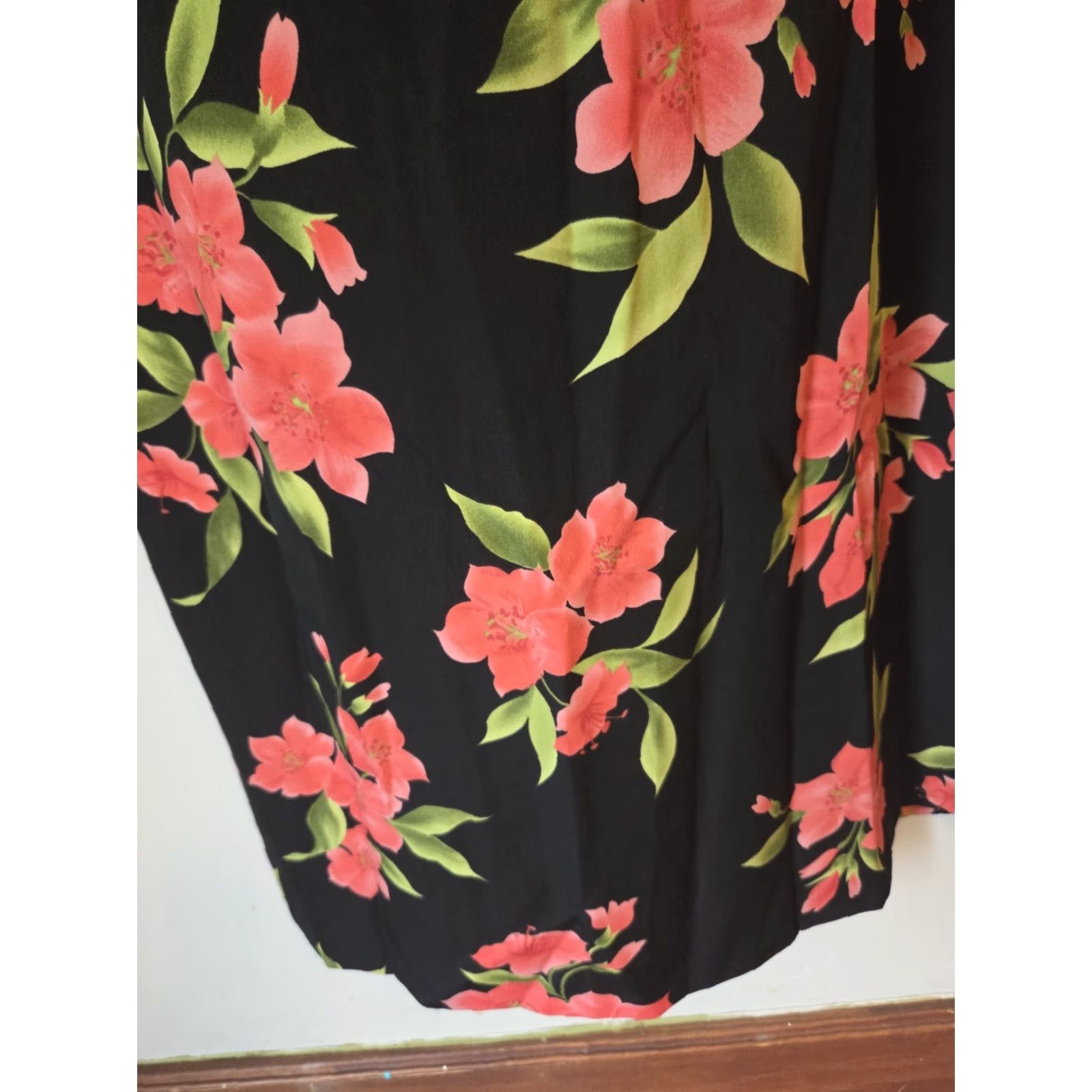 Vintage Studio I Black Floral Sleeveless Sheath Maxi Dress Womens 10 Size L / US 10 / IT 46 - 4 Thumbnail
