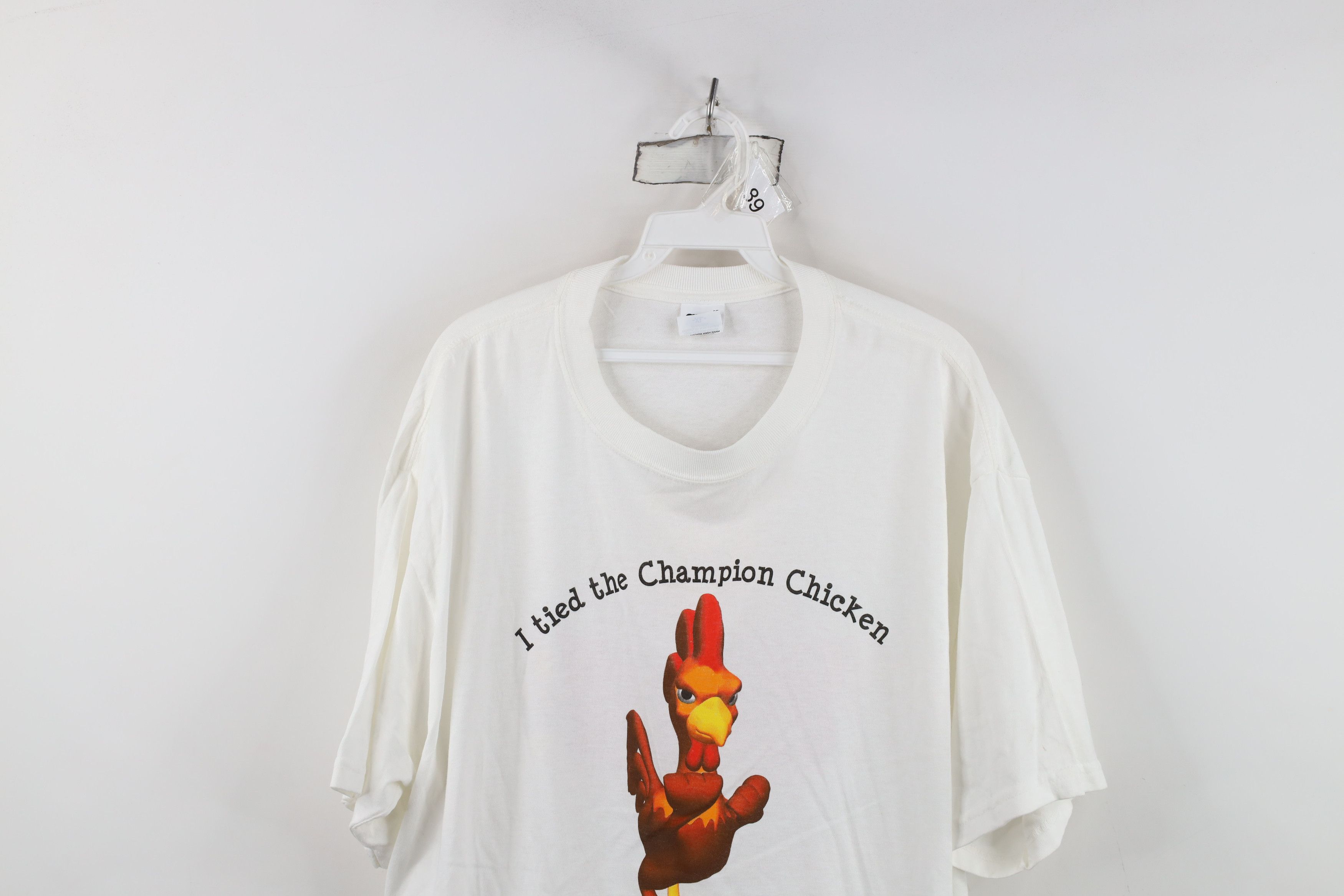 Vintage Vintage Pollo Loco Champion Chicken Challenge T-Shirt White Size US XL / EU 56 / 4 - 2 Thumbnail