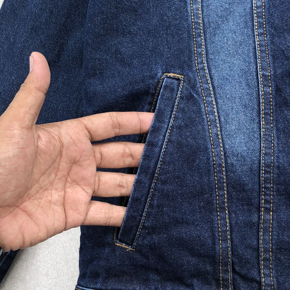 Japanese Brand Nylous Denim Sherpa Trucker Jacket Size US L / EU 52-54 / 3 - 7 Thumbnail