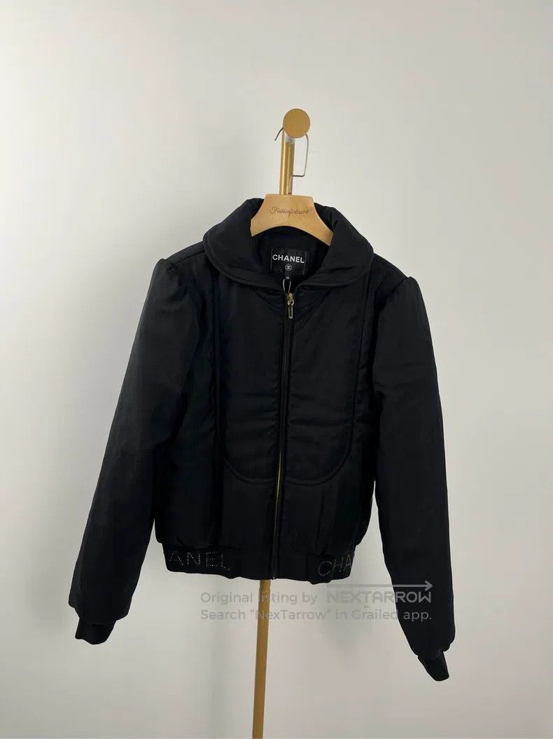 Chanel Chanel Black rhinestone letter logo long-sleeved jacket Size XS / US 0-2 / IT 36-38 - 1 Thumbnail