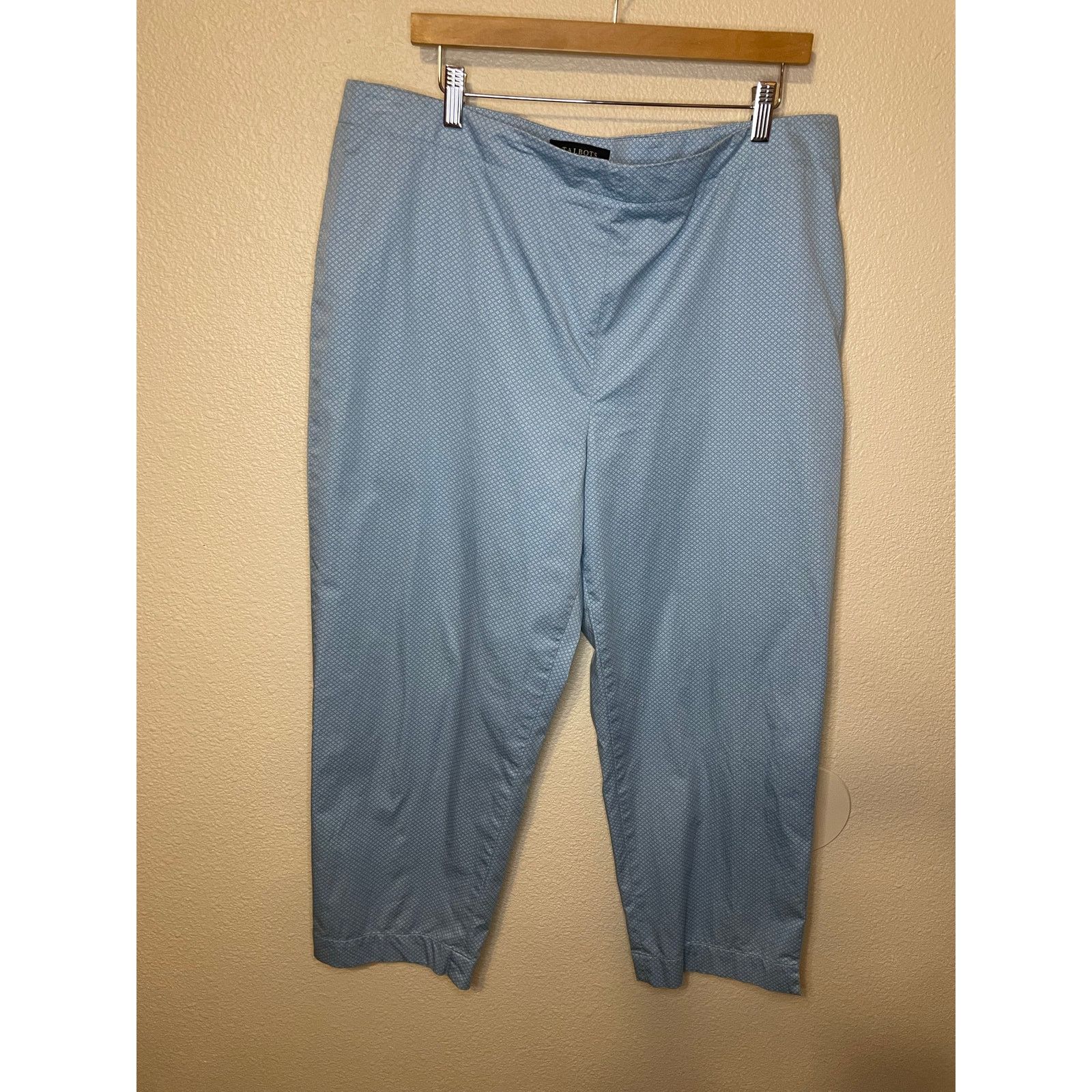 Talbots Talbots Blue Cottage Print Side Zip Stretch Capri Pants 16 Size 38" / US 16 / IT 52 - 9 Thumbnail