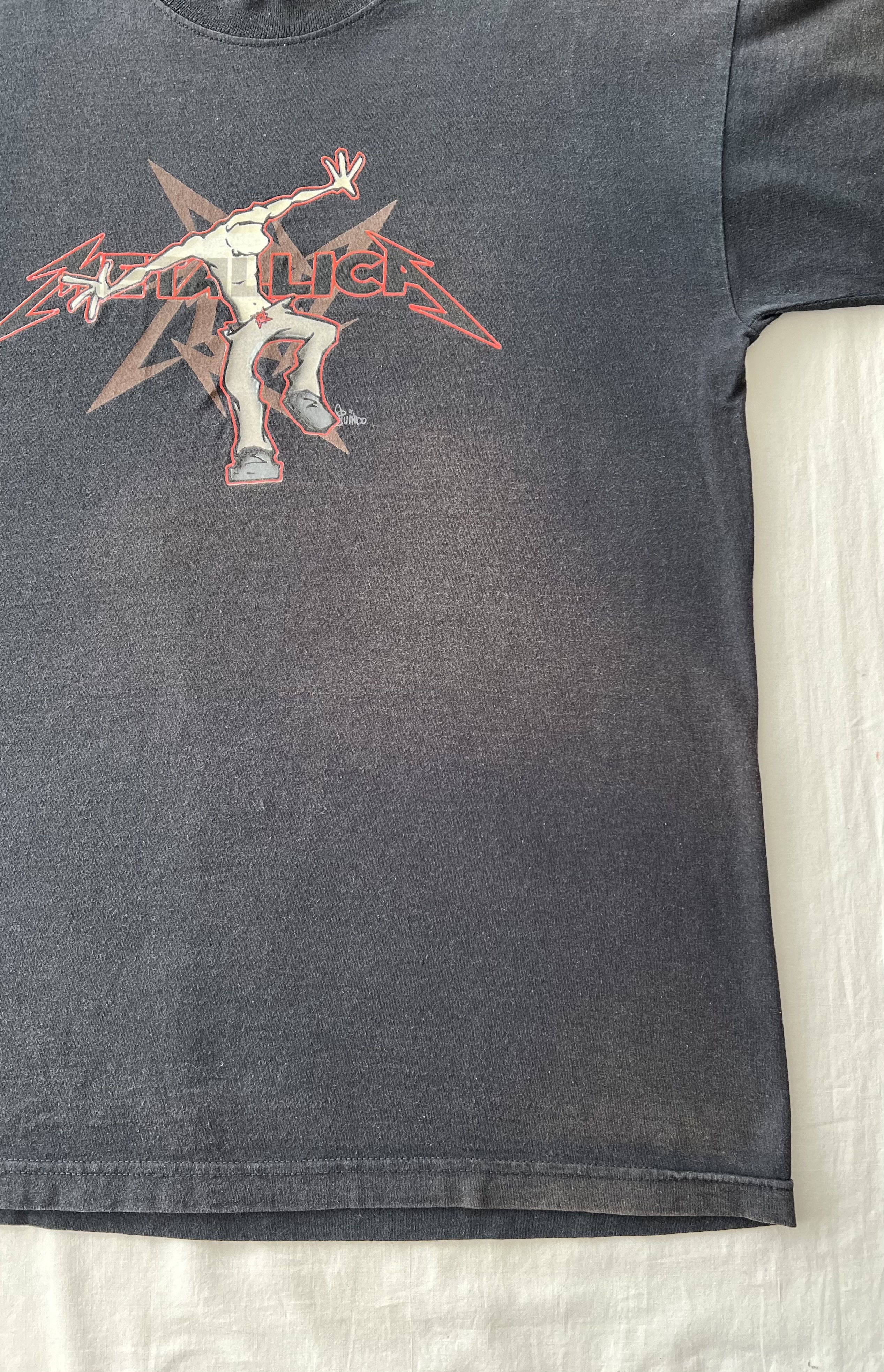 Band Tees Vintage 2002 Metallica Rock Band Faded Black T-shirt Size US L / EU 52-54 / 3 - 9 Thumbnail