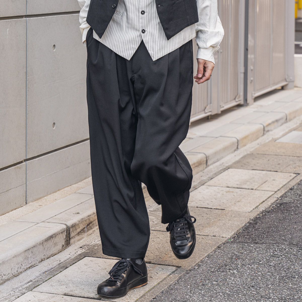 Yohji Yamamoto Yohji Yamamoto Pour Homme - Wool Gabardine SIDE TAPED PANTS Size US 30 / EU 46 - 5 Thumbnail