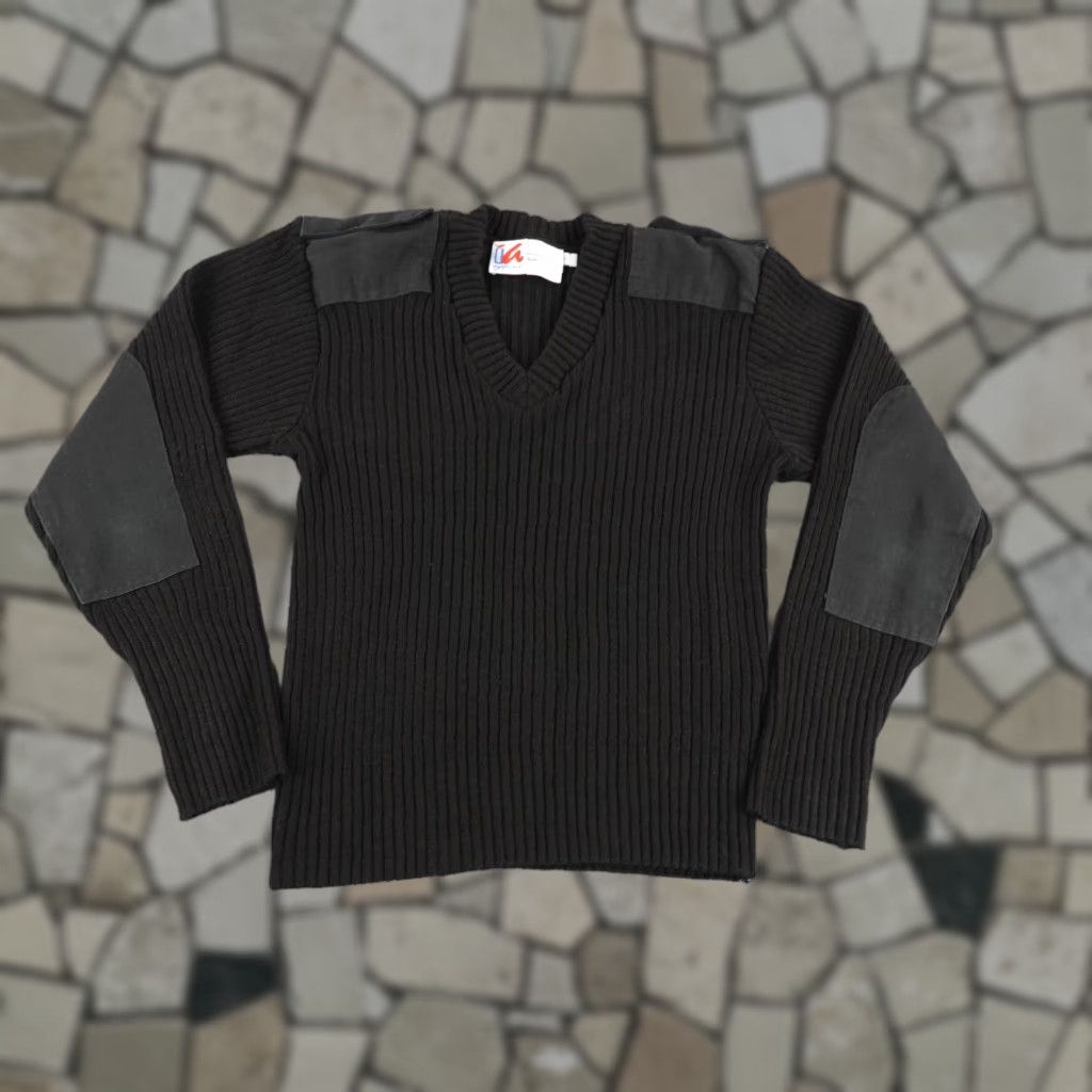 Vintage VINTAGE Horace Small Sweater Mens Small Black Commando Ribbed Pullover V-Neck Army Outdoor Knit Pullover Mens Small Black 90s Size US S / EU 44-46 / 1 - 1 Thumbnail