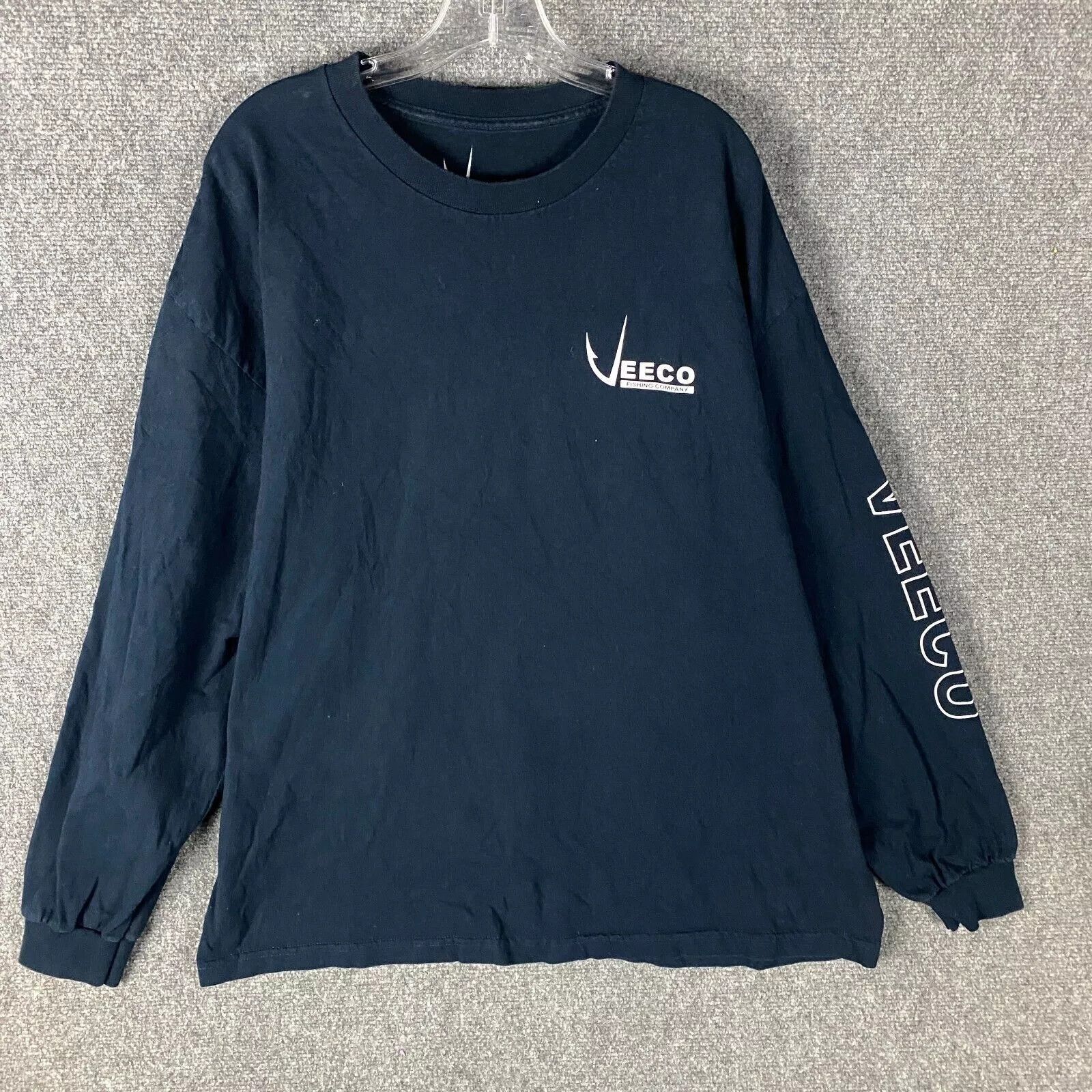 Ecco EECO Fishing Shirt Men's 2X Long Sleeve Navy Blue Cotton Size US XXL / EU 58 / 5 - 1 Thumbnail