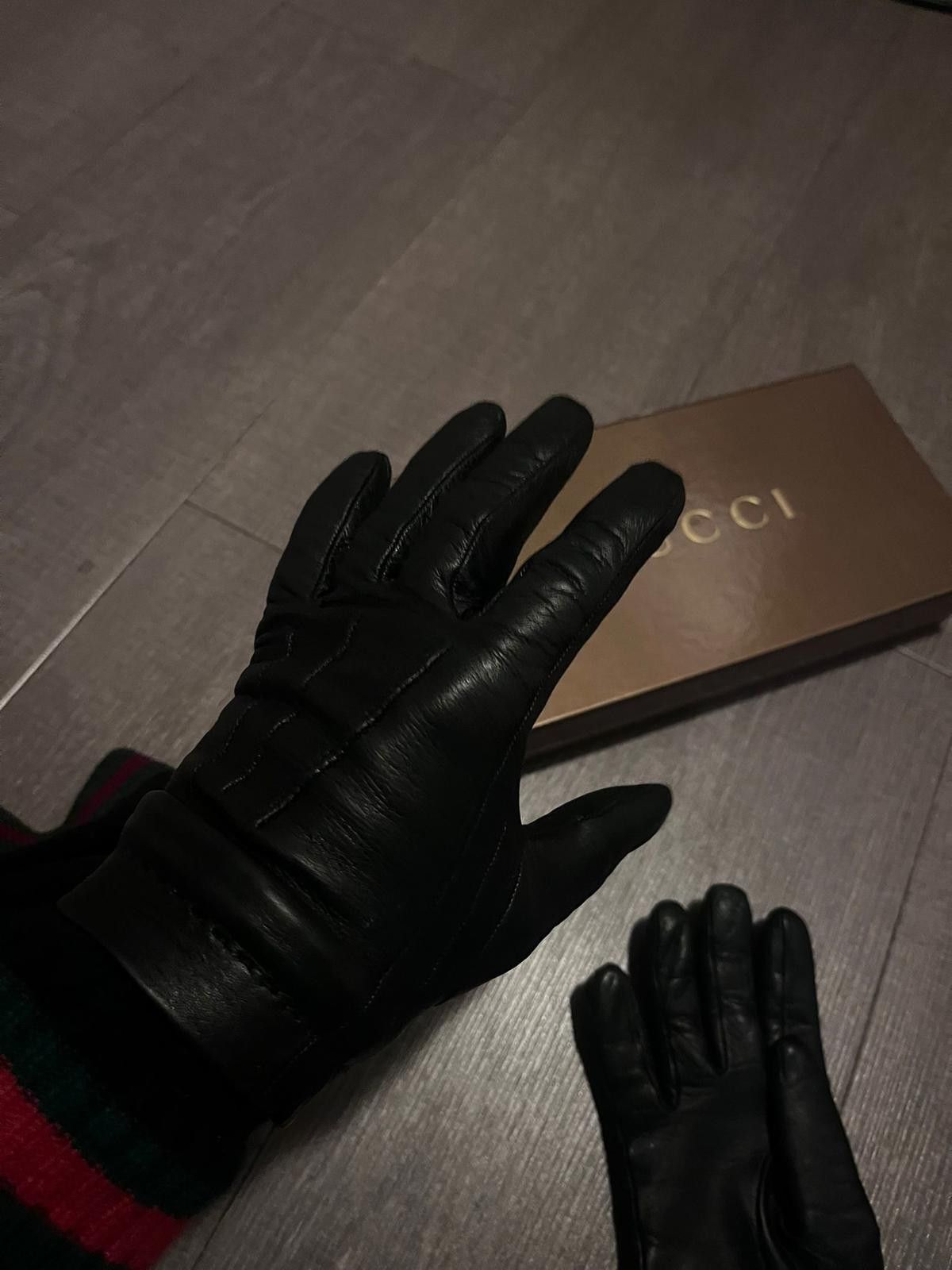 Gucci Gucci - Black Beanie and Leather Gloves Set Size ONE SIZE - 4 Thumbnail