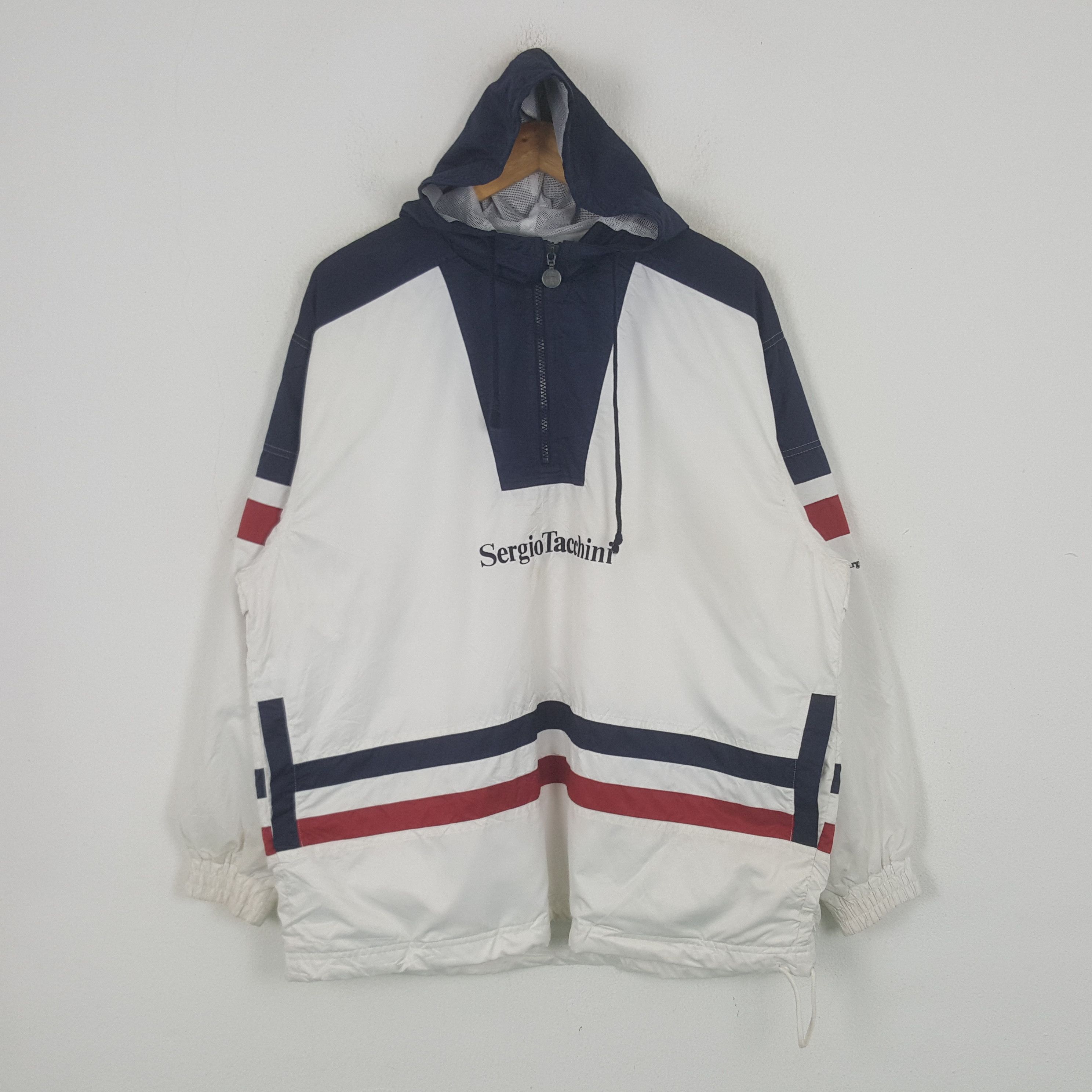 Sergio Tacchini Vintage Sergio Tacchini Tennis Sport Windbreaker Jacket RR30 Size US XL / EU 56 / 4 - 1 Thumbnail