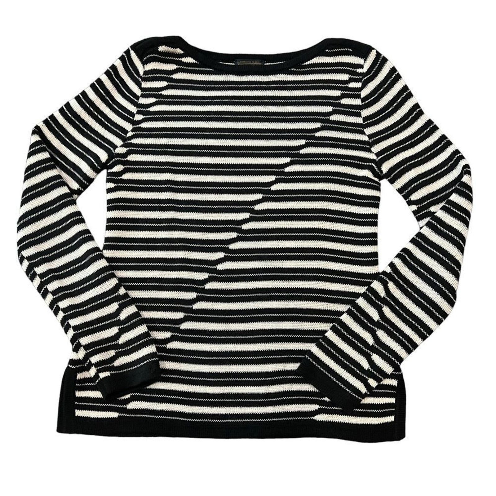 Pendleton Pendleton Sweater Womens Size Medium Black & White Striped Size M / US 6-8 / IT 42-44 - 2 Thumbnail