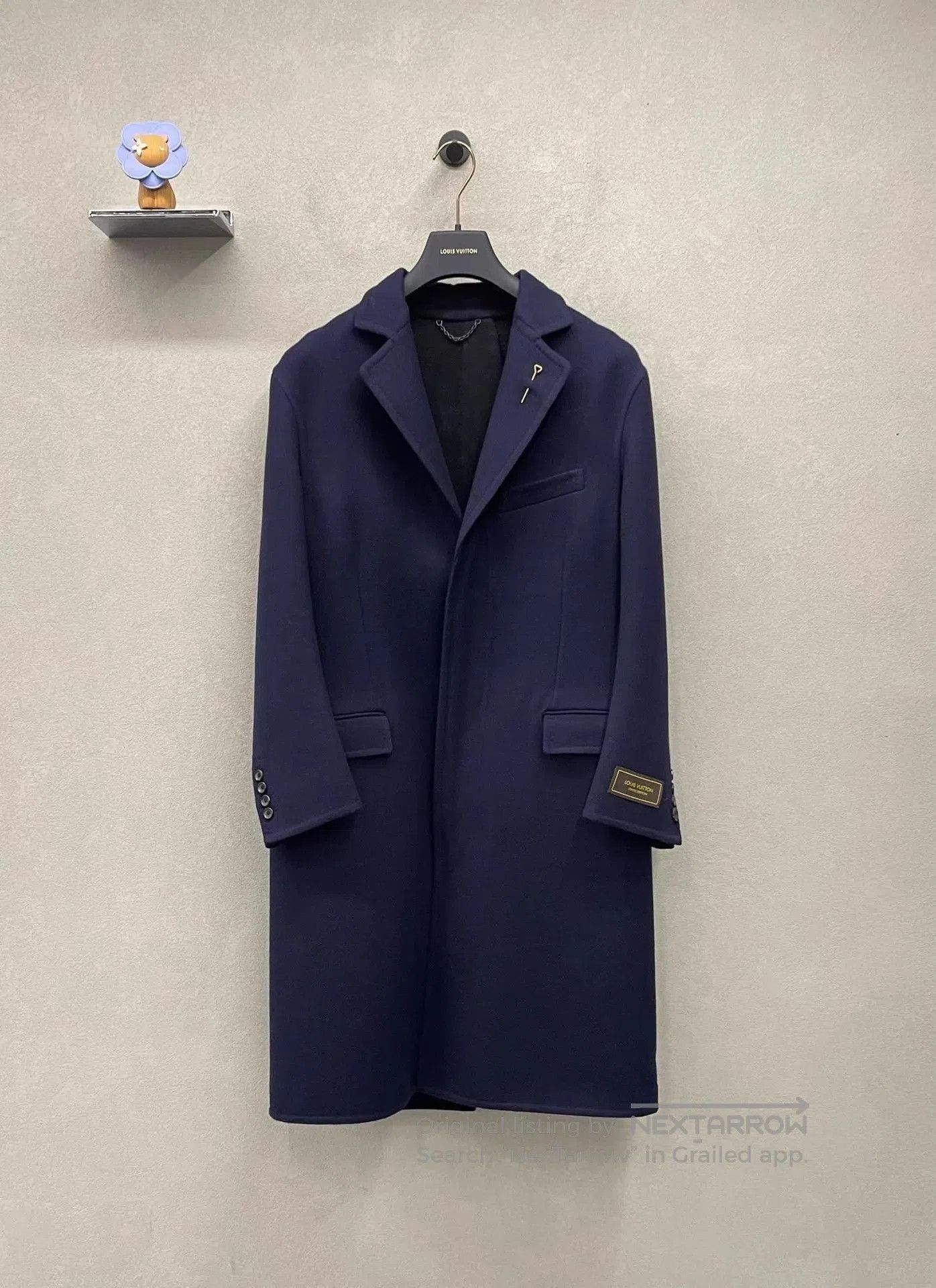 Louis Vuitton Blue Long Structured Coat - Size M. Size US M / EU 48-50 / 2 - 1 Thumbnail