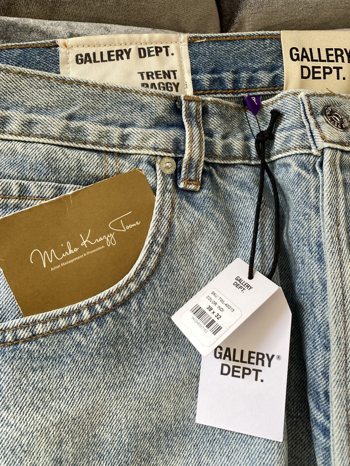Gallery Dept. €1079 ! BNWT Gallery Dept “Trent Pant” Denim Jeans 38/32 Size US 38 / EU 54 - 11 Thumbnail