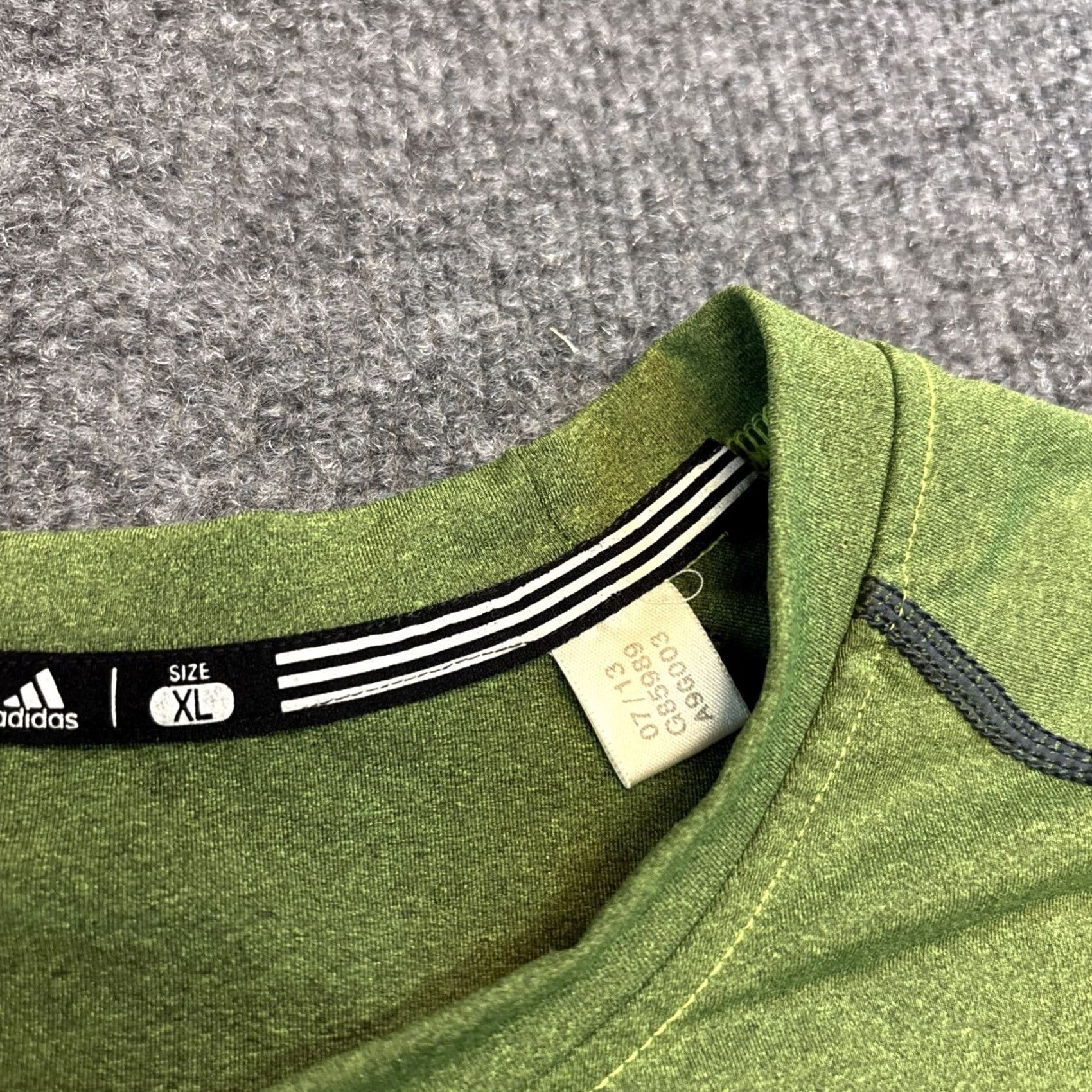 Adidas Adidas Shirt Jersey Long Sleeve Neon Green Colorblock XL Mens Sportswear Size US XL / EU 56 / 4 - 3 Thumbnail