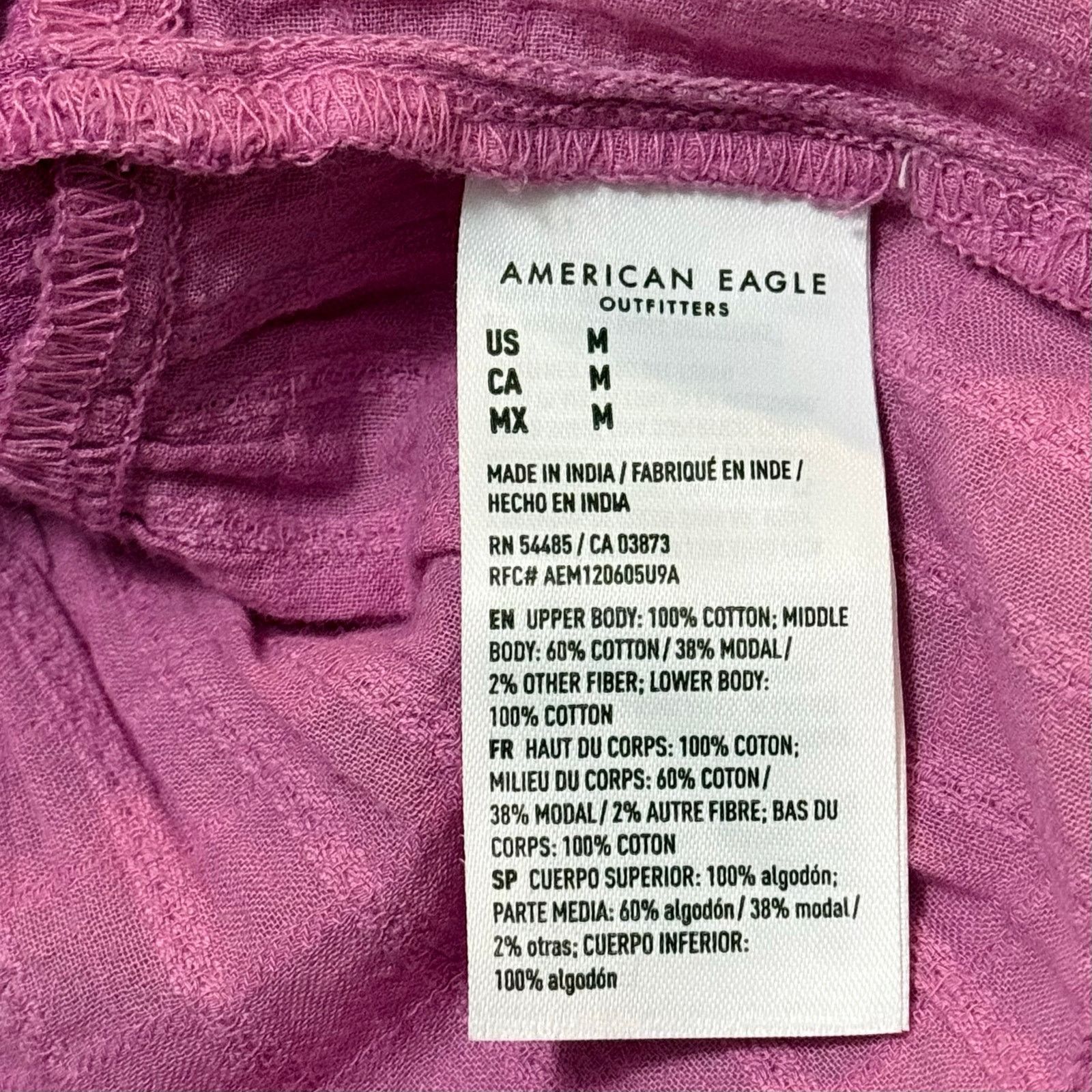 American Eagle Outfitters NEW American Eagle Crop Top Tie Front Camisole Pink Medium Size M / US 6-8 / IT 42-44 - 6 Thumbnail