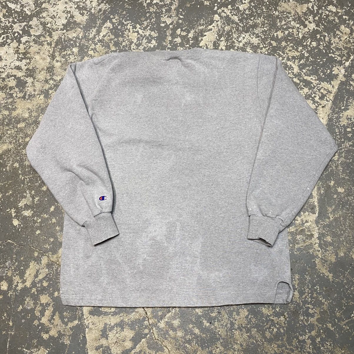 Champion × Vintage Vintage Champion Spell Out Gray 90s Sweatshirt Size US L / EU 52-54 / 3 - 5 Thumbnail