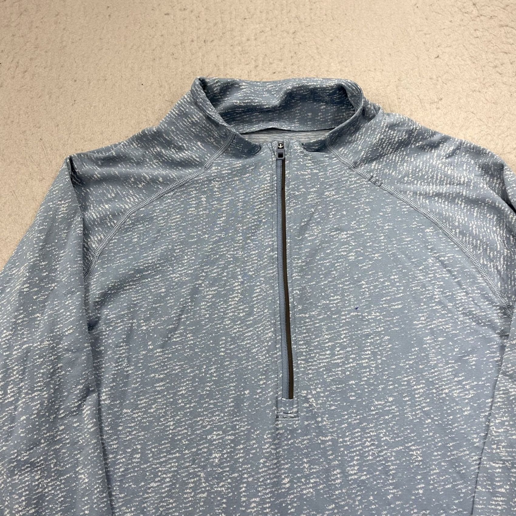 Lululemon Lululemon Jacket Mens M Blue Geometric 1/4 Zip Pullover Gym Size US M / EU 48-50 / 2 - 2 Thumbnail
