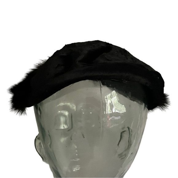 Vintage Vintage Velvet Burlesque Cocktail Sculpted Headband Half Hat Size ONE SIZE - 6 Thumbnail