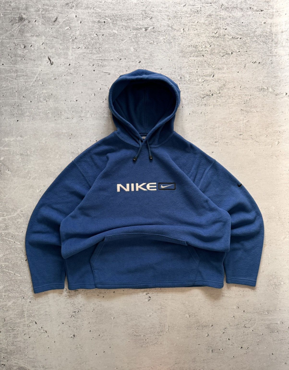 NIKE TEDDY VINTAGE CENTER LOGO OVERSIZE HOODIE