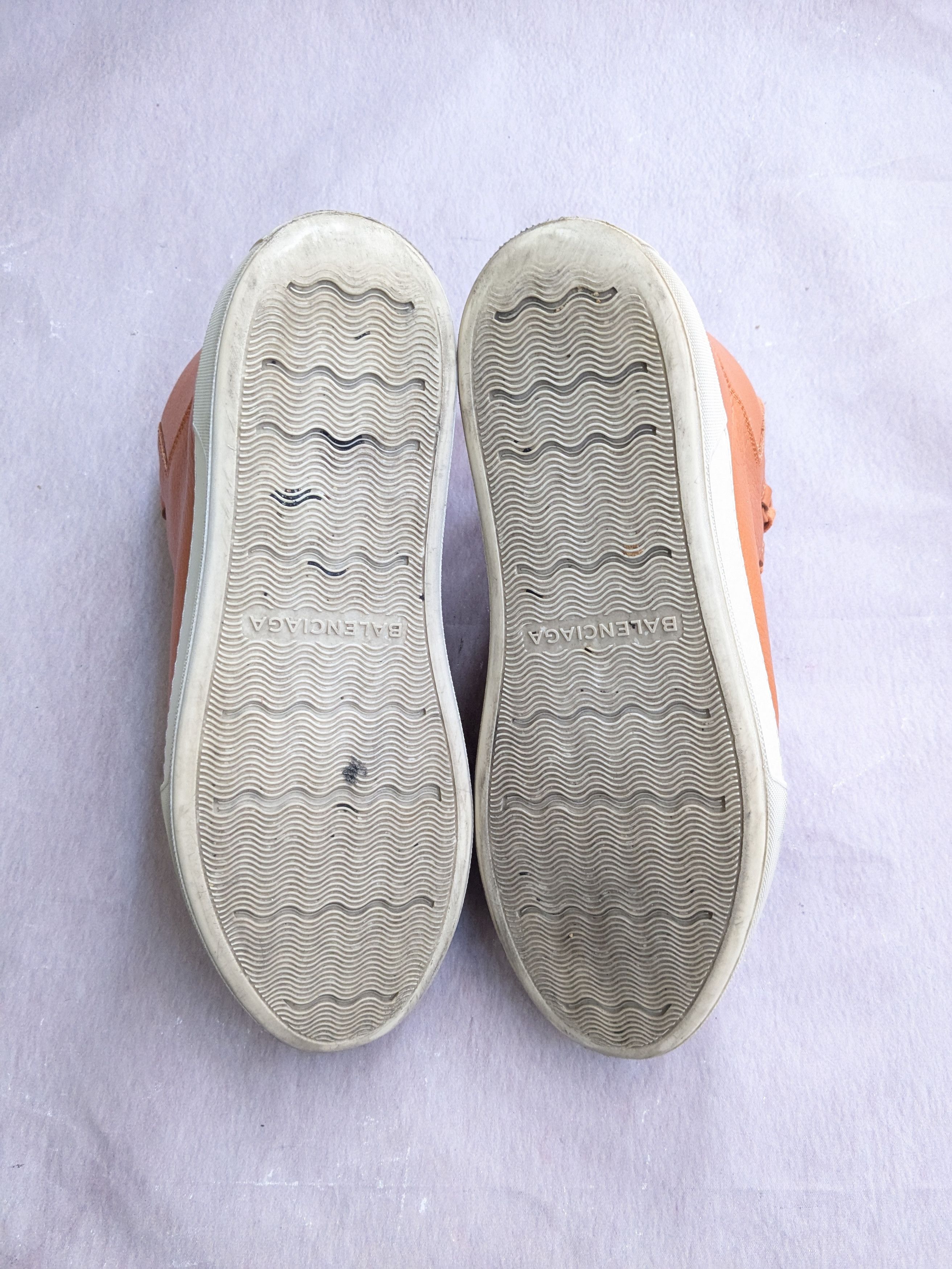 Balenciaga Balenciaga Arena Orange White High Tops Leather 9 Lace Up Size US 9 / EU 42 - 13 Thumbnail
