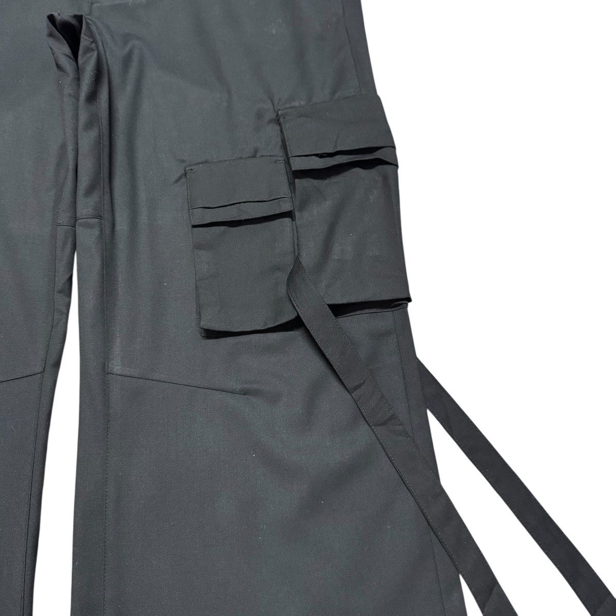 Tornado Mart Tornado Mart Rayon Black Utility Wide leg Cargo Pants Size US 34 / EU 50 - 6 Thumbnail