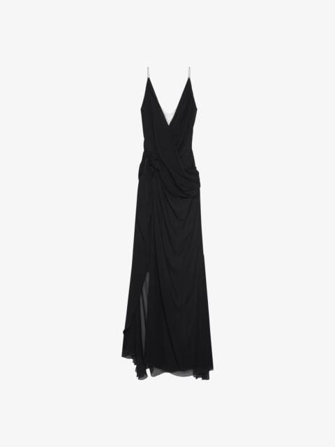 Givenchy o1w1db10325 Long Drappe Dress in Black Size M / US 6-8 / IT 42-44 - 1 Thumbnail