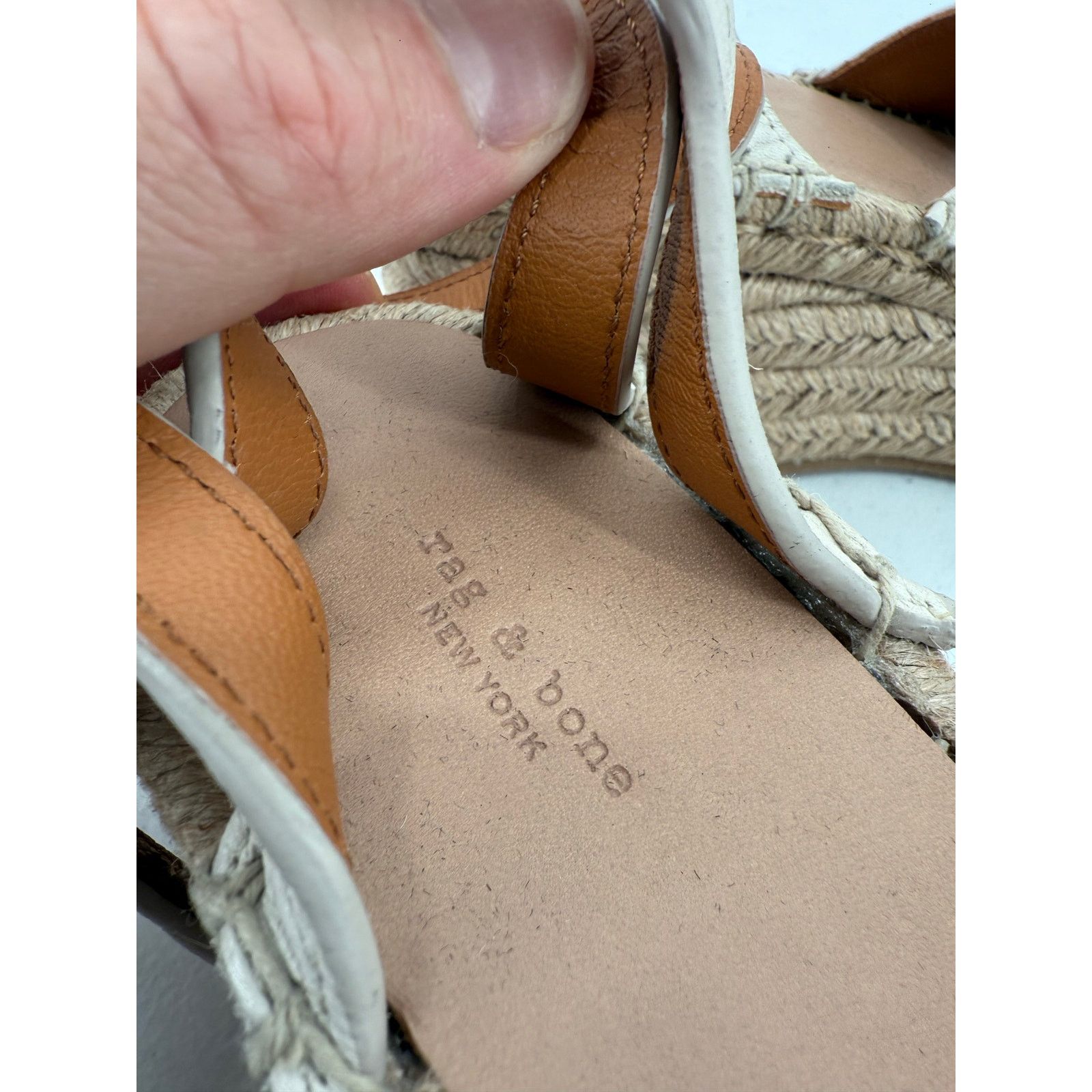 Rag & Bone NEW Rag & Bone Hera Antique White Espadrille Wedge Sandal Size US 9 / IT 39 - 7 Thumbnail