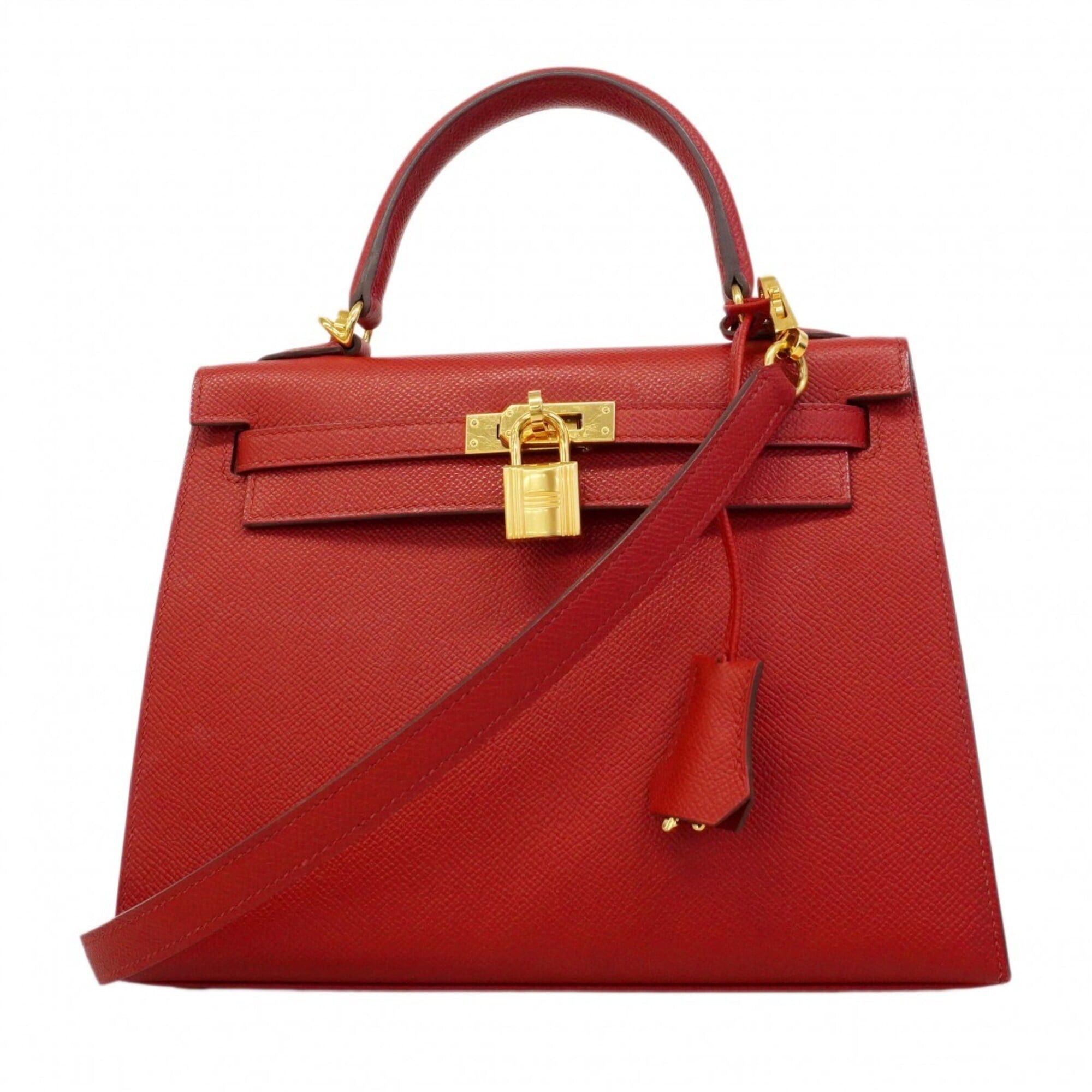 Hermes Hermes Kelly 25 Handbag, Veau Epsom Leather, Rouge Casaque, U Stamp, 2-way Bag for Women Size ONE SIZE - 1 Thumbnail