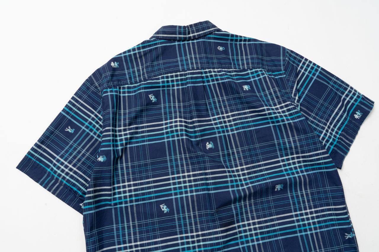 Paul Smith 🔵PAUL SMITH JEANS Vintage Short Sleeve Zodiac Cotton Shirt Size US XL / EU 56 / 4 - 12 Thumbnail