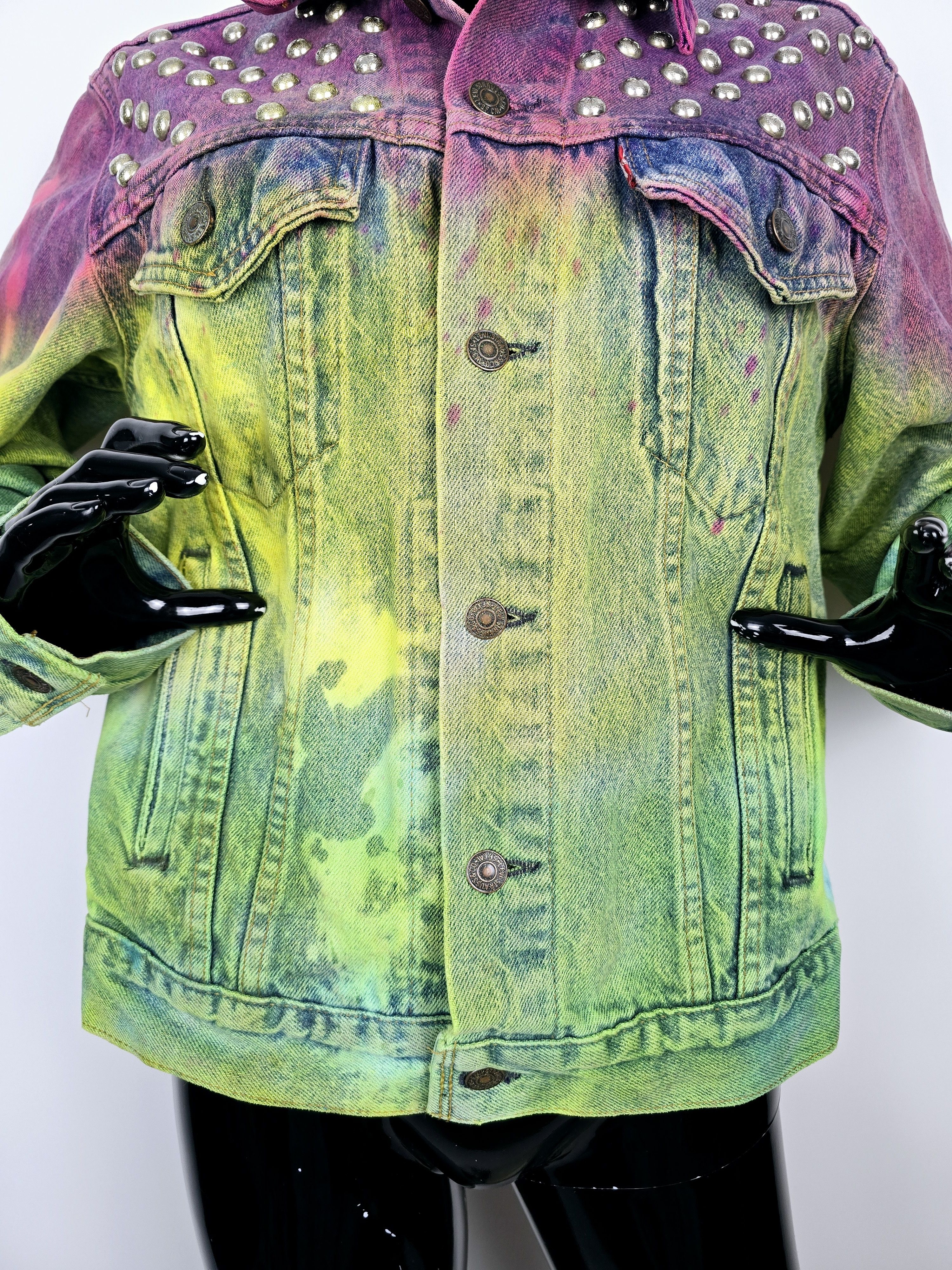 Levi's × Levi's Vintage Clothing Vintage Levi's Tie-Dye Studded Denim Jacket - Made in USA Size L / US 10 / IT 46 - 11 Thumbnail