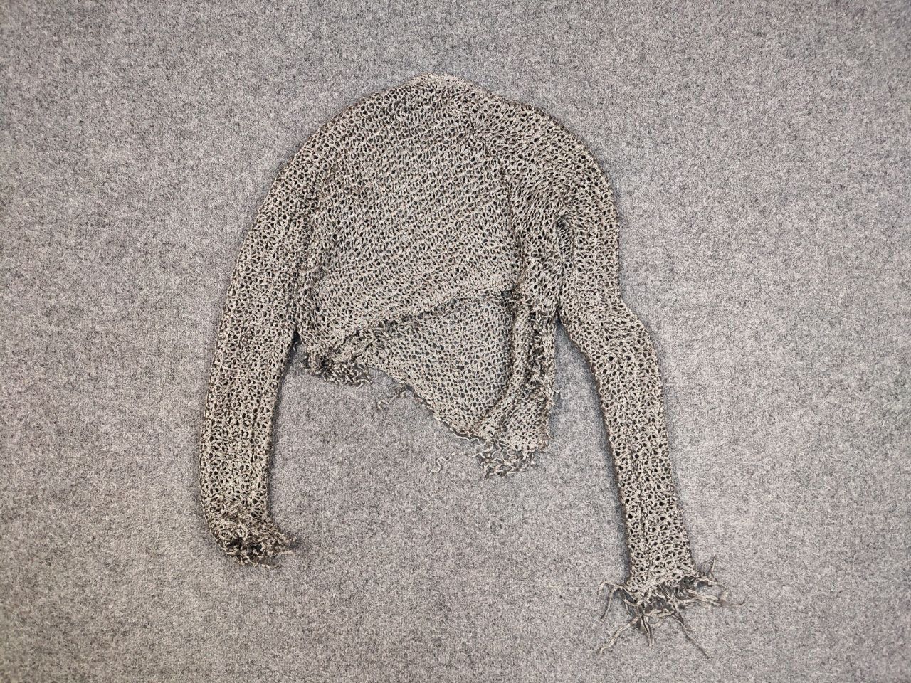 Japanese Brand Rostfrei Anett Rostel Avant Garde Mesh Asymmetric Sweater Size M / US 6-8 / IT 42-44 - 13 Thumbnail