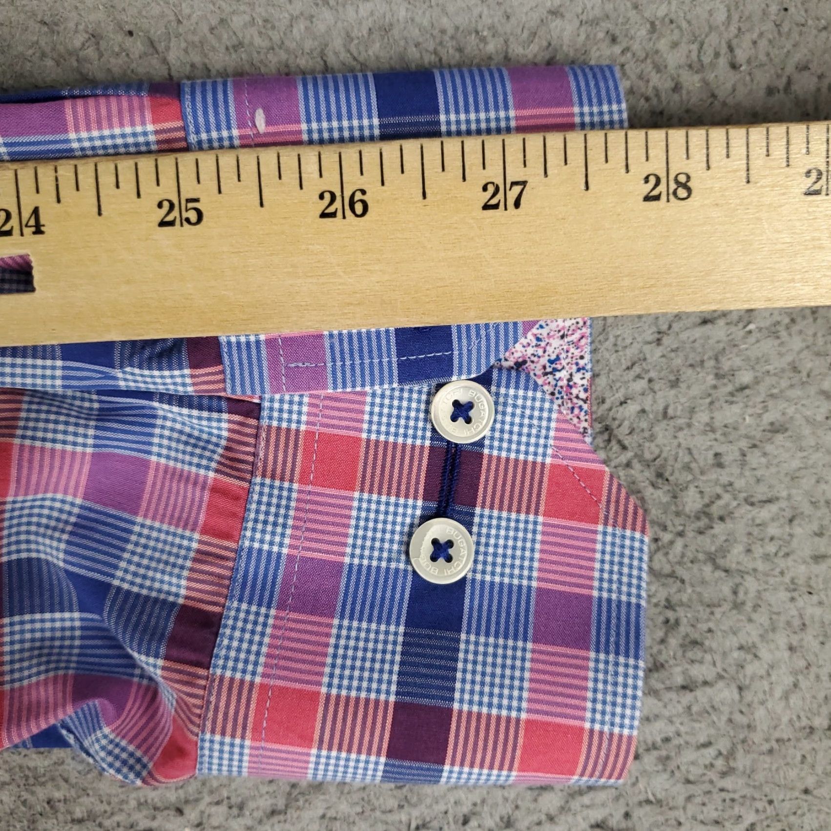 BUGATCHI Bugatchi Uomo Shirt Mens 2XL Blue Plaid Button Up Long Sleeve Classic Fit Casual Business Formal Workwear Mens Size US XXL / EU 58 / 5 - 6 Thumbnail