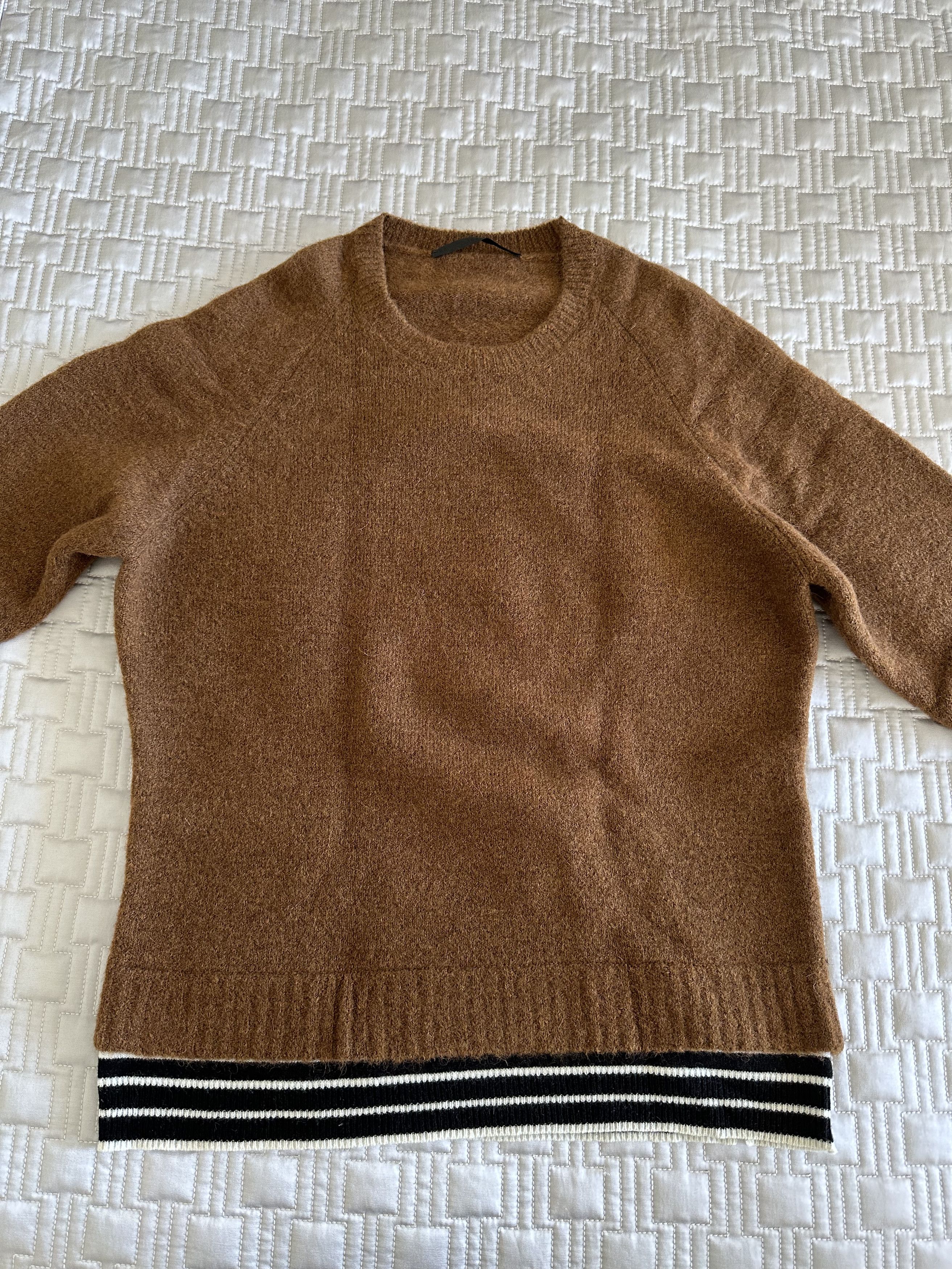 image of Haider Ackermann Haider Ackerman Brown Sweater in Brown Black White, Men's (Size Small)