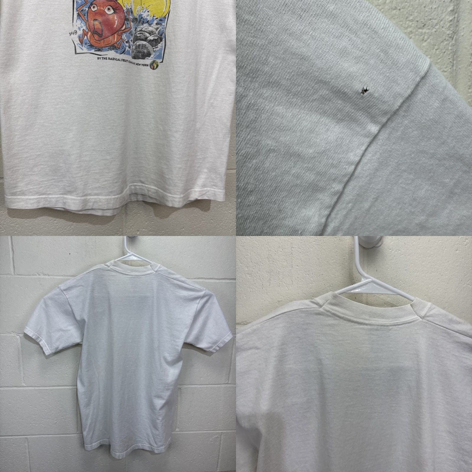 Vintage VINTAGE Screen Stars Radical Fruit Company Graphic T Shirt Medium White Mens Size US M / EU 48-50 / 2 - 8 Thumbnail