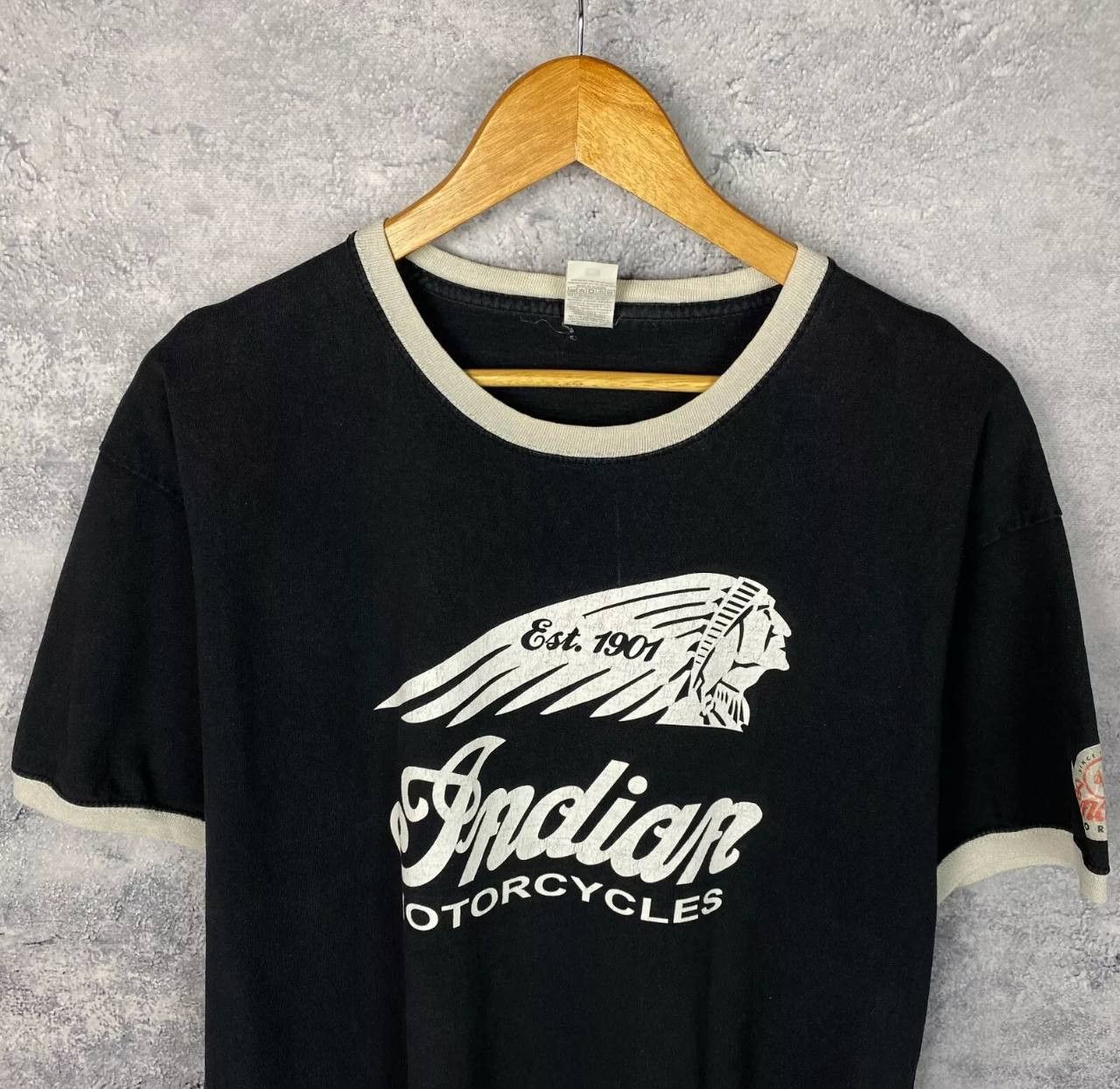 Indian Motorcycle Indian Motorcycles Tee Men's Size XL Black Short Sleeve ` Size US XL / EU 56 / 4 - 2 Thumbnail