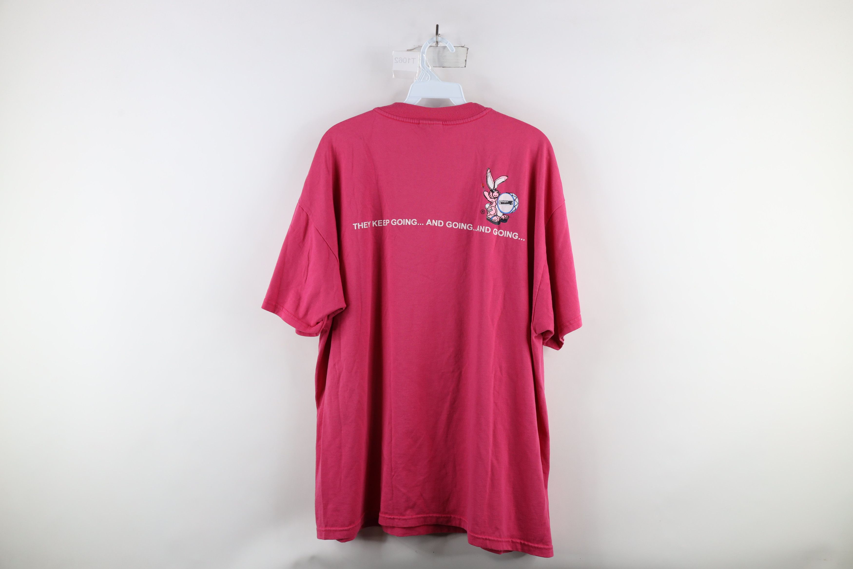 Vintage Vintage 90s Bunny Battery Short Sleeve T-Shirt Pink Size US XL / EU 56 / 4 - 12 Thumbnail