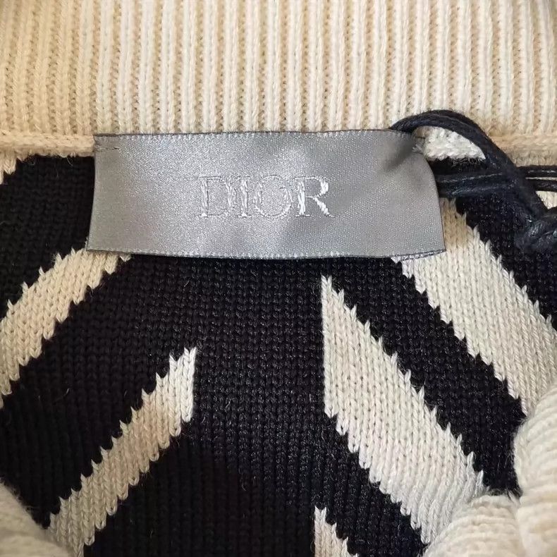 Dior Dior men's zip knit sweater white Size US M / EU 48-50 / 2 - 3 Thumbnail