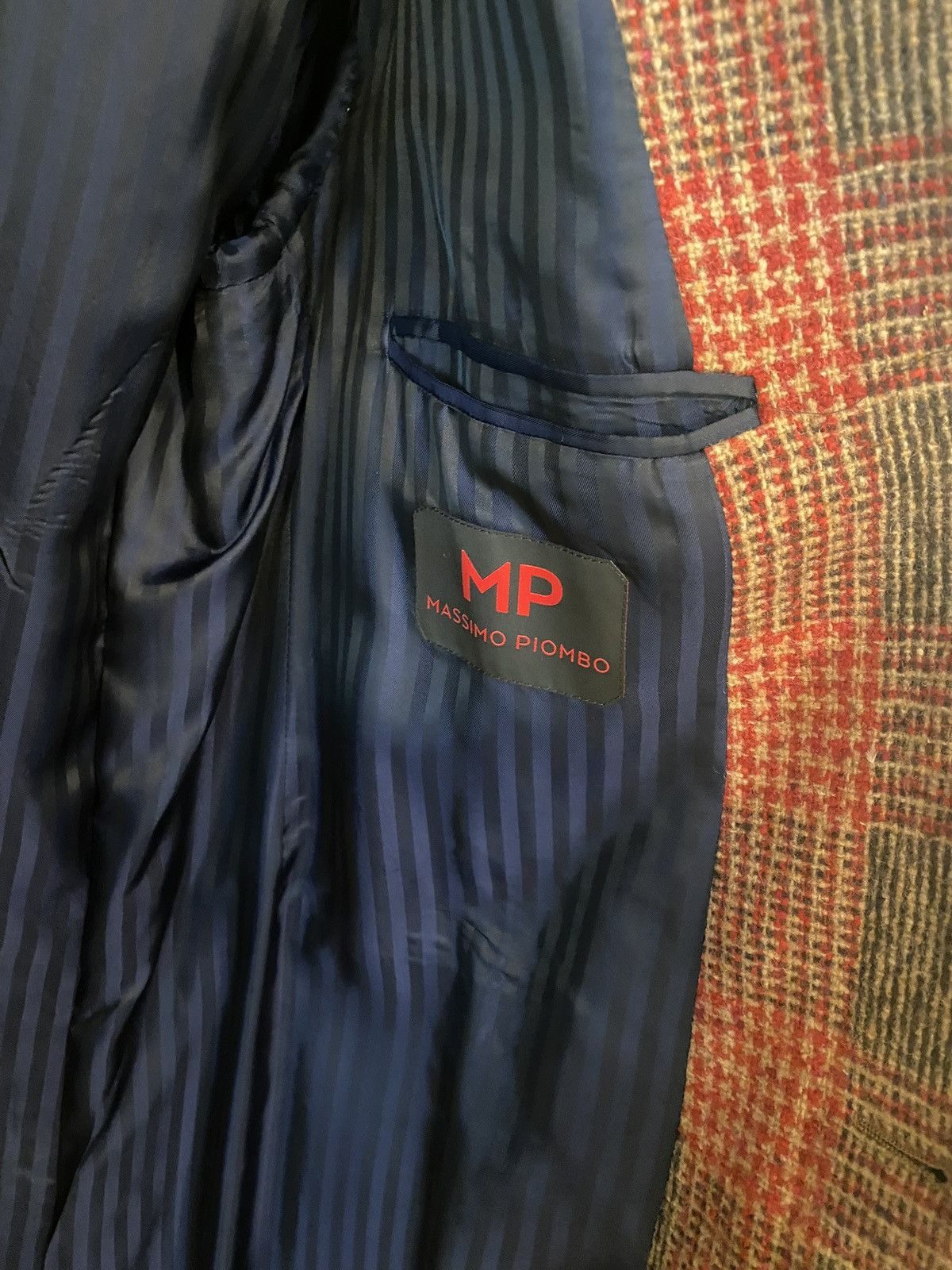 MP Massimo Piombo MP Massimo Piombo Checked Oversized Long Coat Italy Made Size US L / EU 52-54 / 3 - 9 Thumbnail