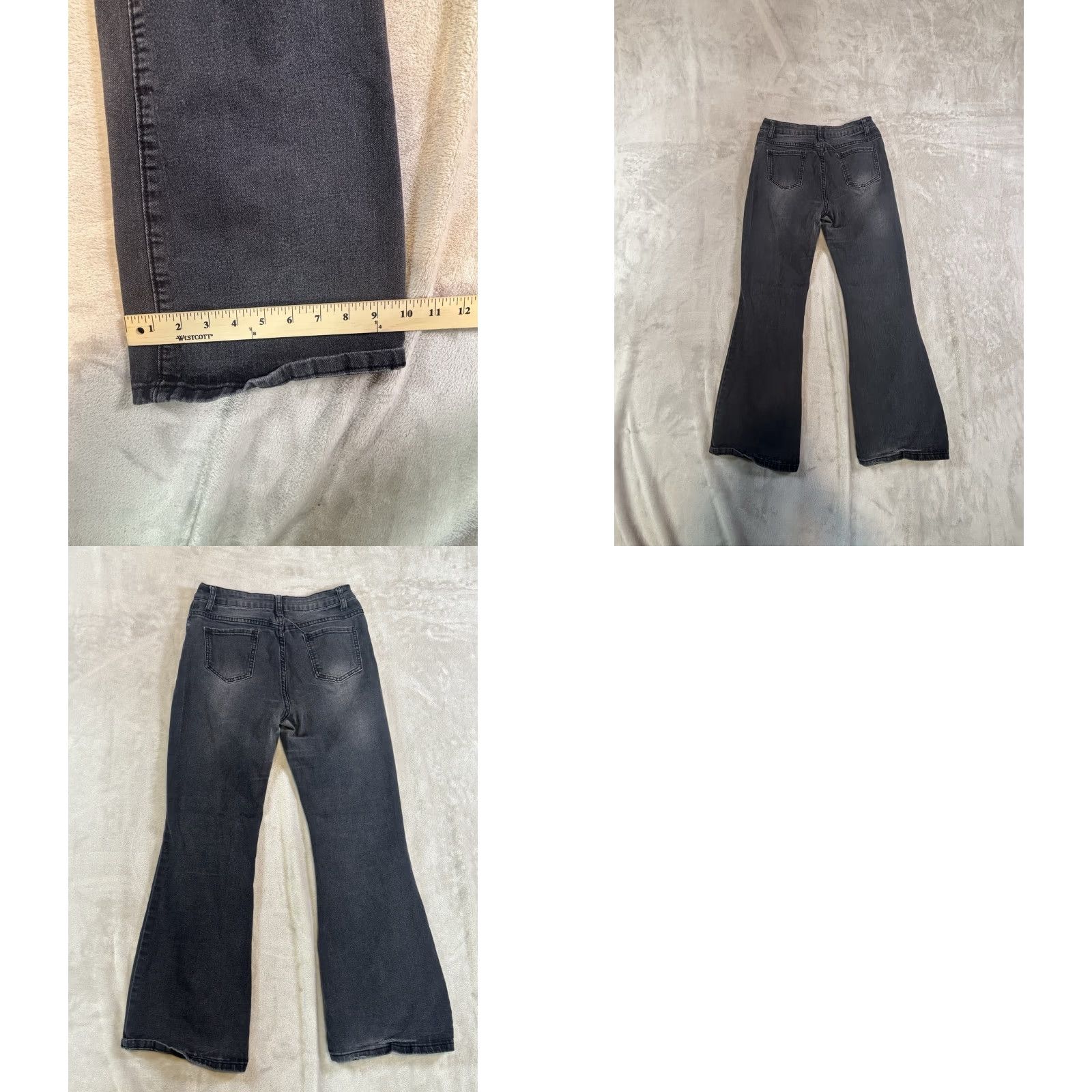 Vintage Women's Black High Rise Bootcut Jeans Stretchy Size M Size 32" / US 10 / IT 46 - 8 Thumbnail