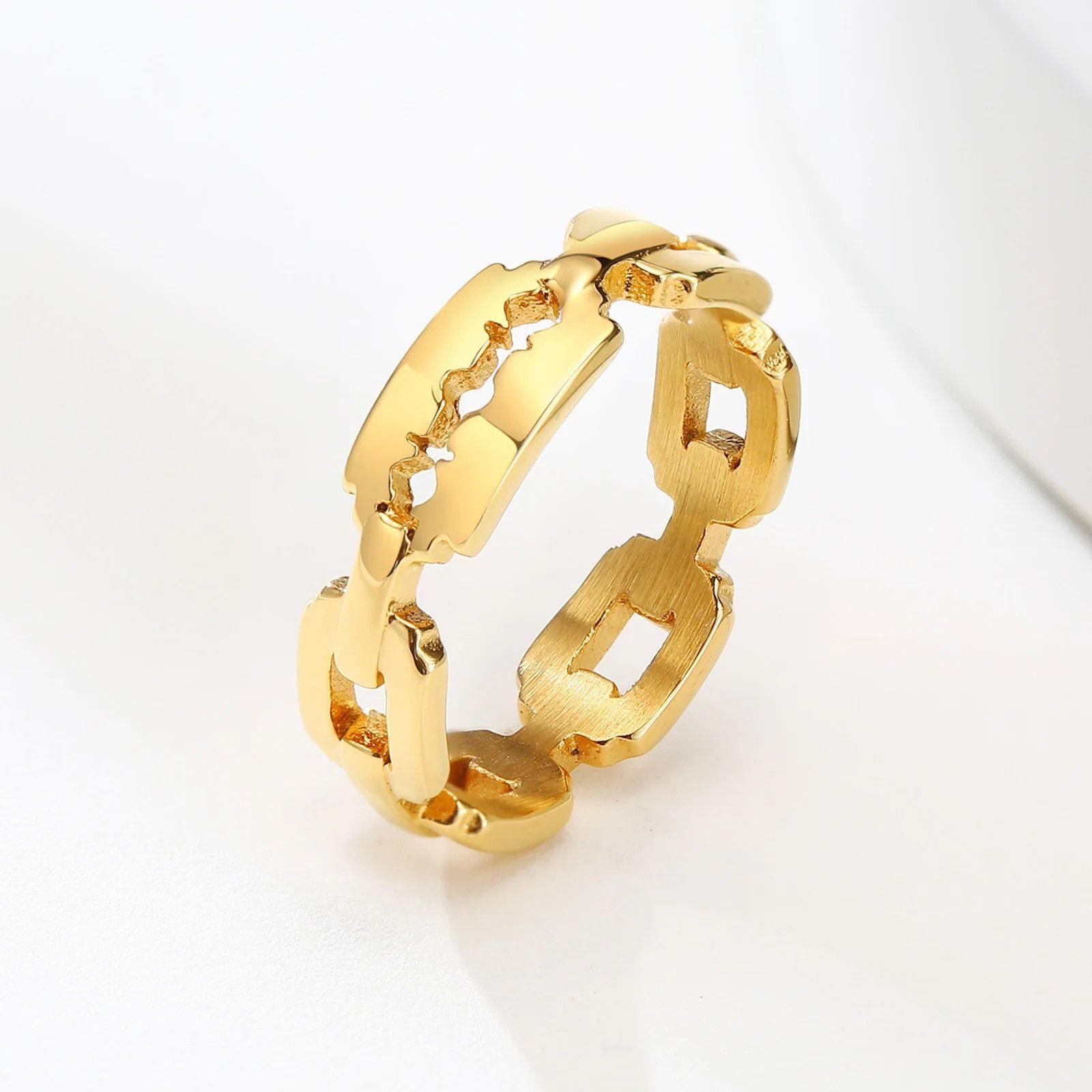 Jewelry × Vintage Stainless Steel Unisex Blade Ring Size ONE SIZE - 3 Thumbnail