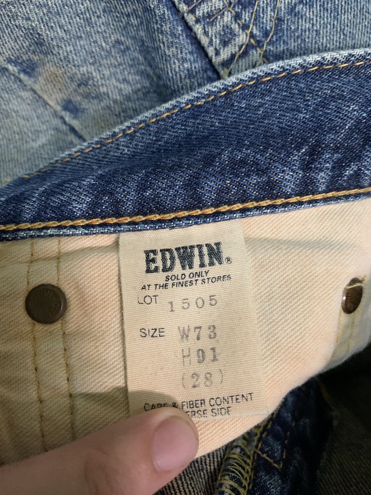 Kapital VTG EDWIN 505 SELVEDGE BAGGY FADED&RUSTY DISTRESSED DENIM Size US 27 - 19 Thumbnail