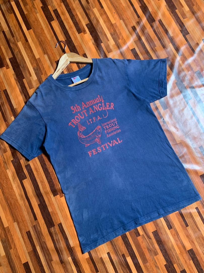 Vintage Usa Edwin IM THE DEFENDING CHAMPION TROUT ANGLER FESTIVAL Size US M / EU 48-50 / 2 - 7 Thumbnail