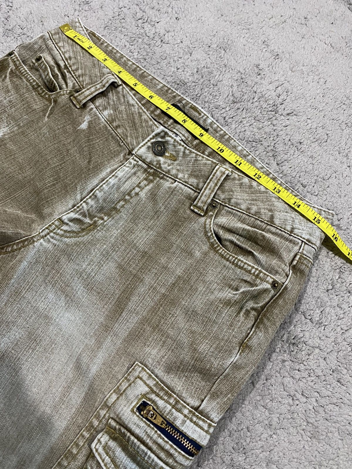 Japanese Brand Oririn Cargo Multipocket Flared Punk Style Jeans Denim Size US 31 - 15 Thumbnail
