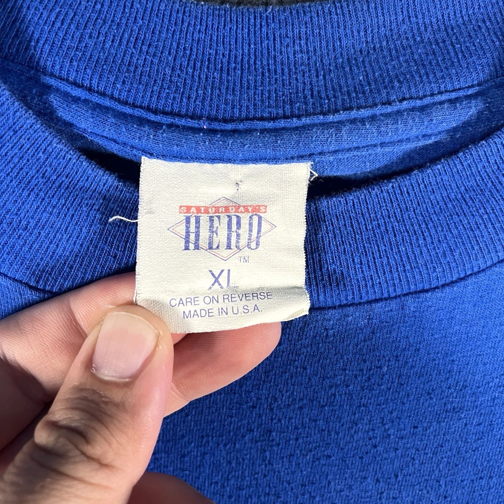 Vintage VINTAGE SSI Graphic Tee Men's Shirt XL Blue Single Stitch 1991 Fishing Hip Hop Crew Neck T-Shirt Size US XL / EU 56 / 4 - 5 Thumbnail