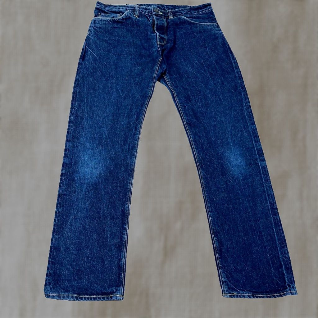 Vintage Shockoe Atelier Jeans Men 33x28 Slim Straight Denim Button Fly Dark Blue Wearable Vintage: No? (Note: This is a placeholder) Size US 33 - 1 Thumbnail