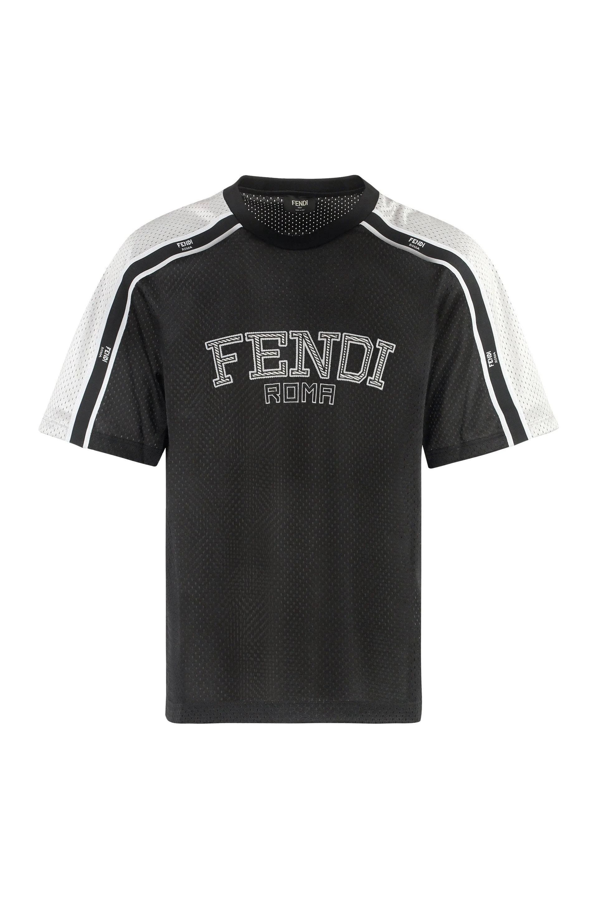 Fendi o1w1db10724 T-Shirt in Black/Silver Size US M / EU 48-50 / 2 - 1 Thumbnail