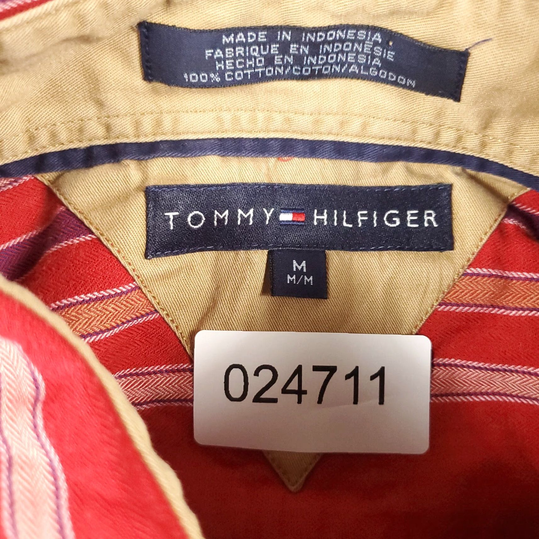 Tommy Hilfiger TOMMY HILFIGER Shirt Men M Red Striped Button-Up Long Sleeve Casual Elegant Classic Shirt Mens Medium Red Striped Button-Down Cotton Size US M / EU 48-50 / 2 - 8 Thumbnail