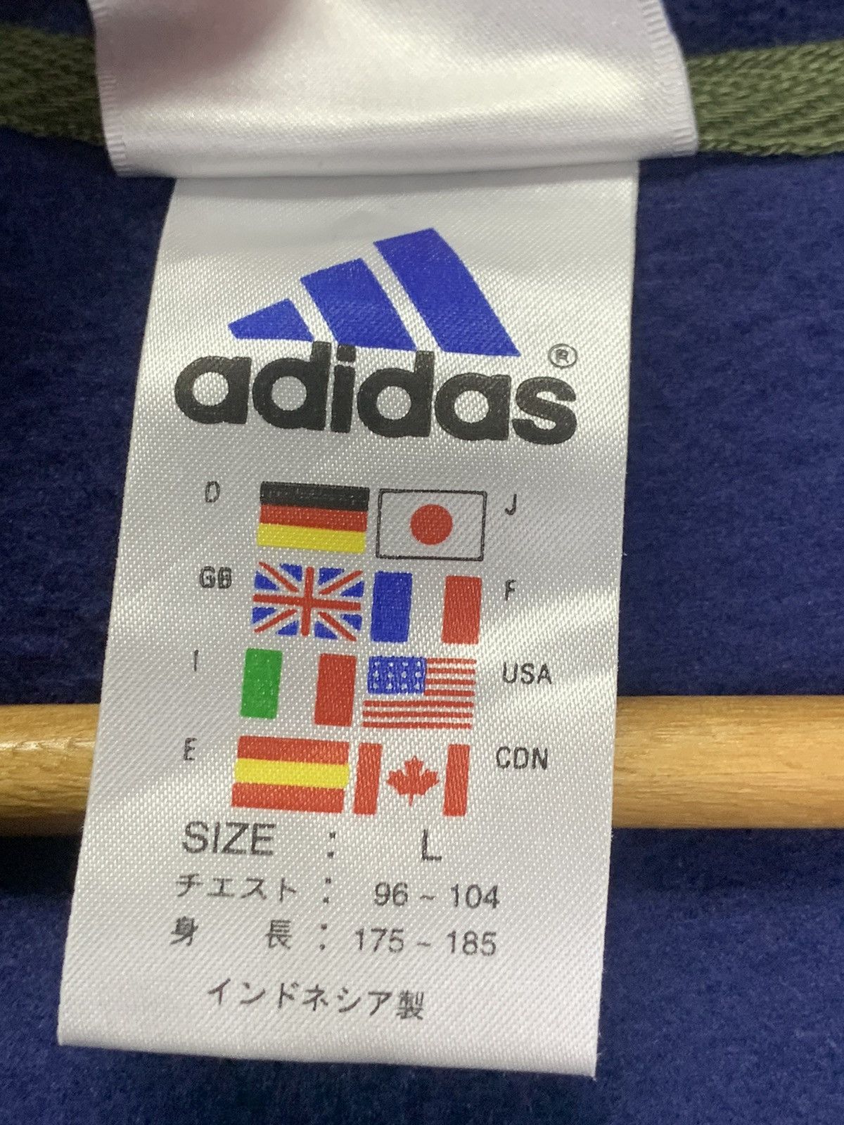 Adidas × Vintage Vintage 90s Adidas hoodie Size US L / EU 52-54 / 3 - 14 Thumbnail