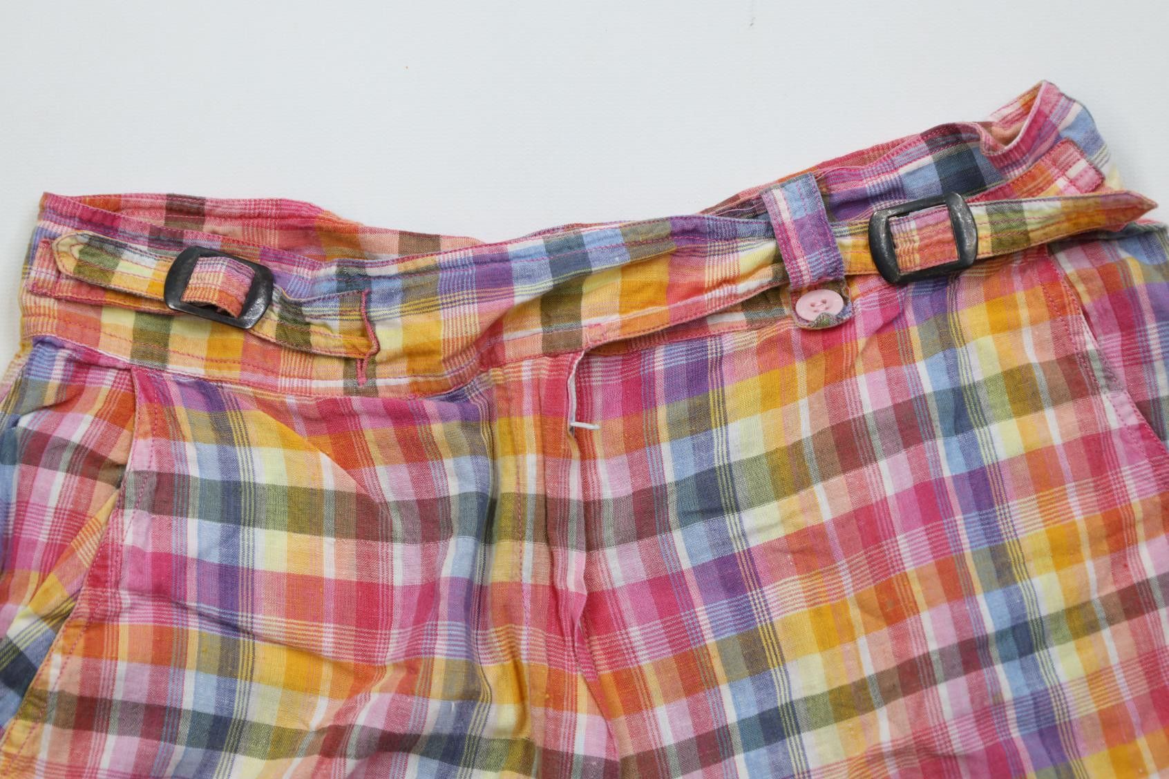 Vintage Vintage 90s Streetwear Madras Gurkha Safari Shorts Cotton Size 26" / US 2 / IT 38 - 2 Thumbnail