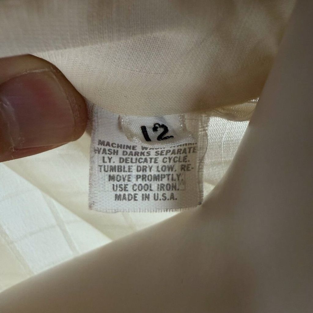 Pierre Balmain PIERRE BALMAIN Butter Cream Yellow Button Down Blouse 12 M Size XL / US 12-14 / IT 48-50 - 7 Thumbnail